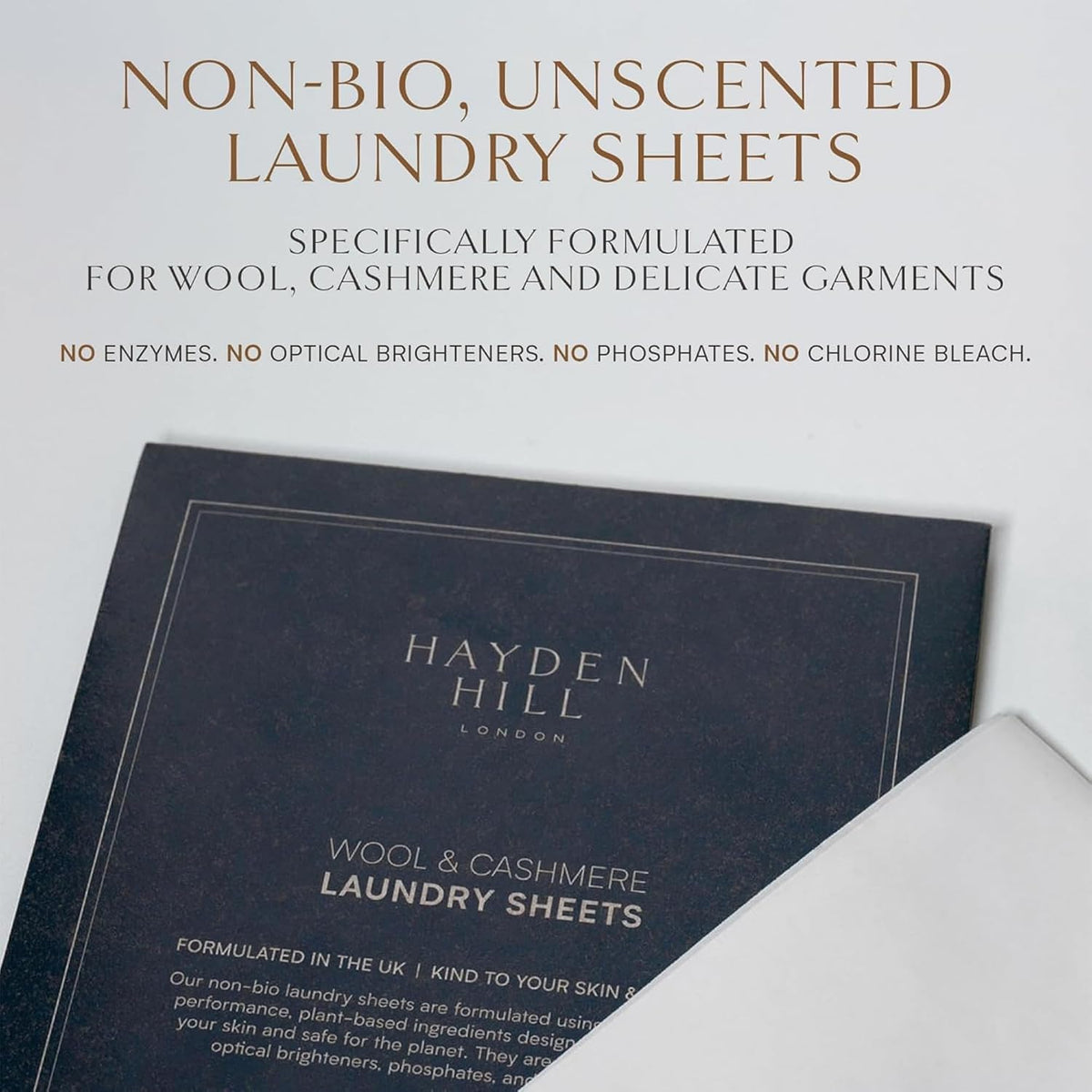 Hayden Hill Laundry Detergent Sheets For Cashmere and Wool, 30 Washes