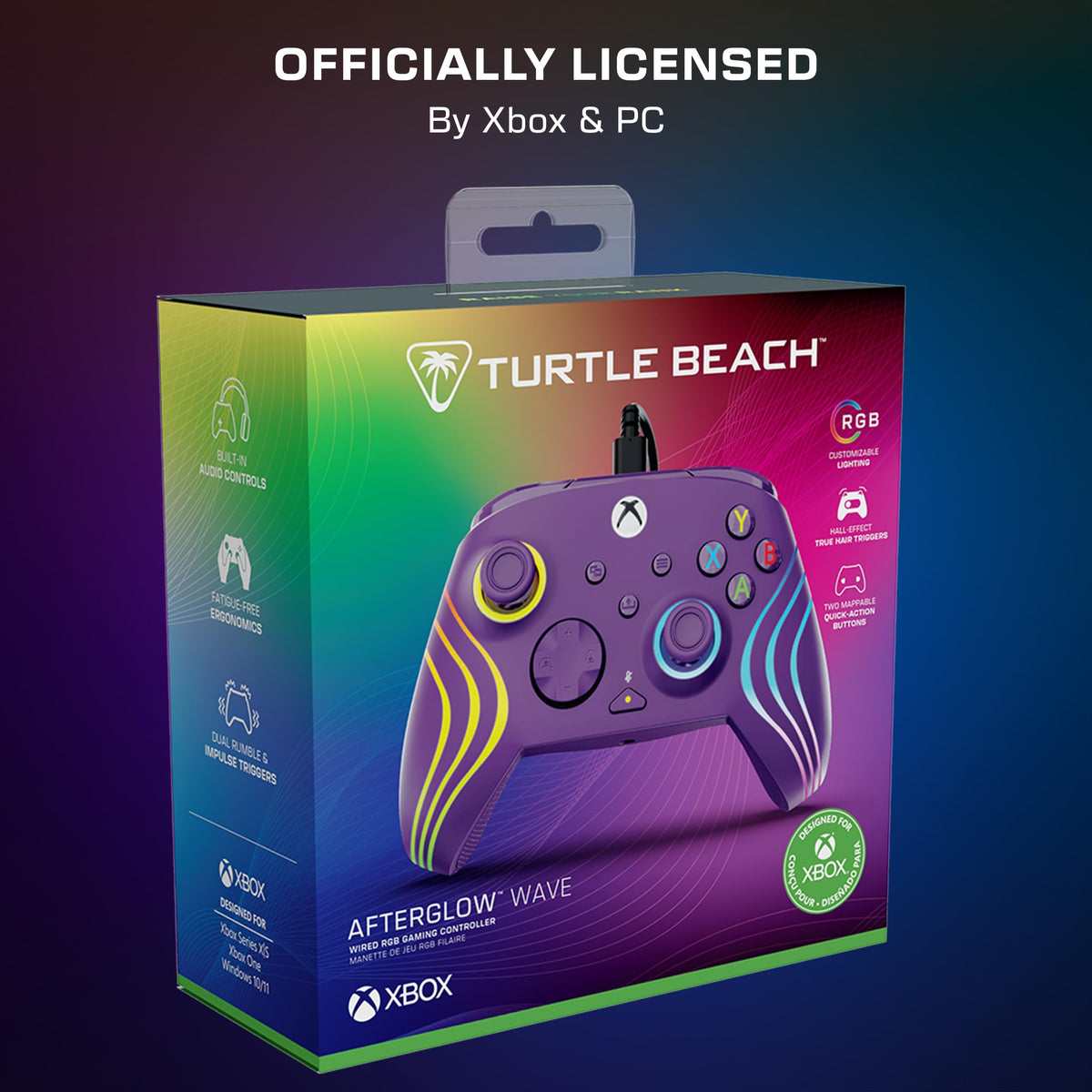 Turtle Beach Afterglow Wave Wired RGB Gaming Controller for XBOX & PC
