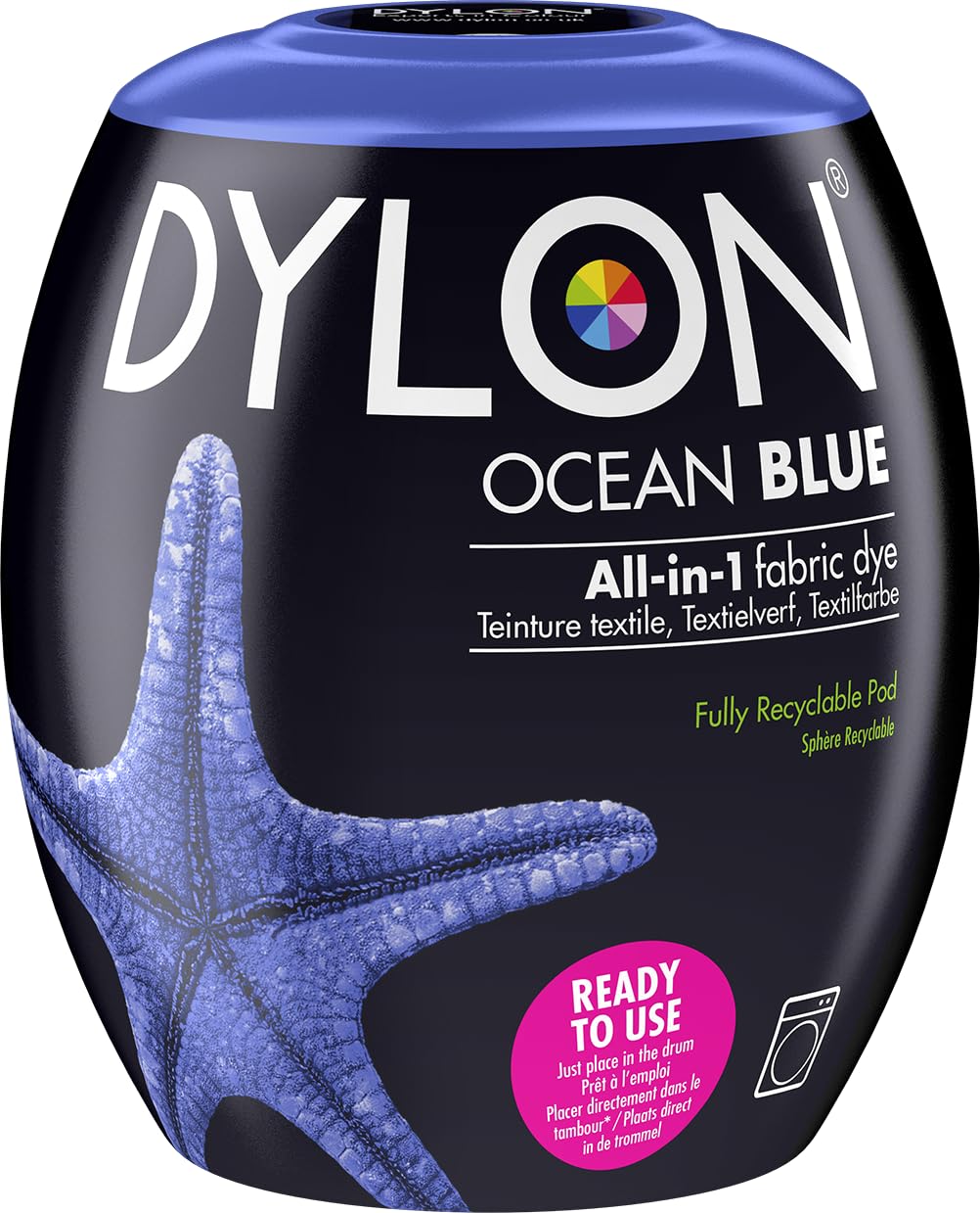 DYLON Washing Machine Fabric Dye Pod, Intense Black, 350g
