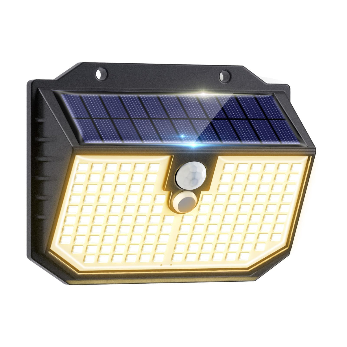 nipify Solar Lights,Upgraded 3000K Warm Solar Garden Lights,3 Modes Motion Sensor and IP65 Waterproof Solar Lights Outdoor Garden for Outside Shed Driveway Backyard Garage Walkway Wall Fences