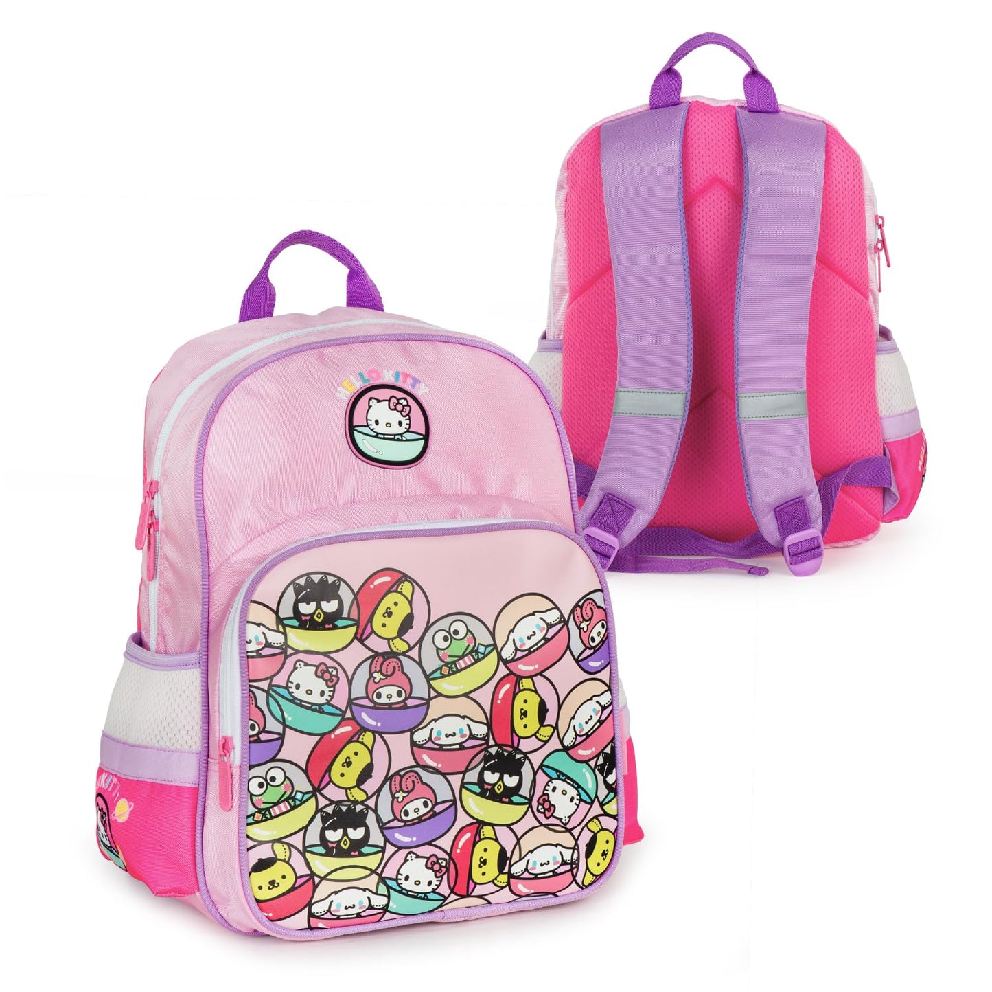 Blue Sky Studios KPop Demon Hunters HUNTR/X Backpack - Official Merchandise - Lightweight Kids School Bag with Padded Straps, Front Pocket & Silver Holographic Details - 36cm K-Pop Purple Rucksack