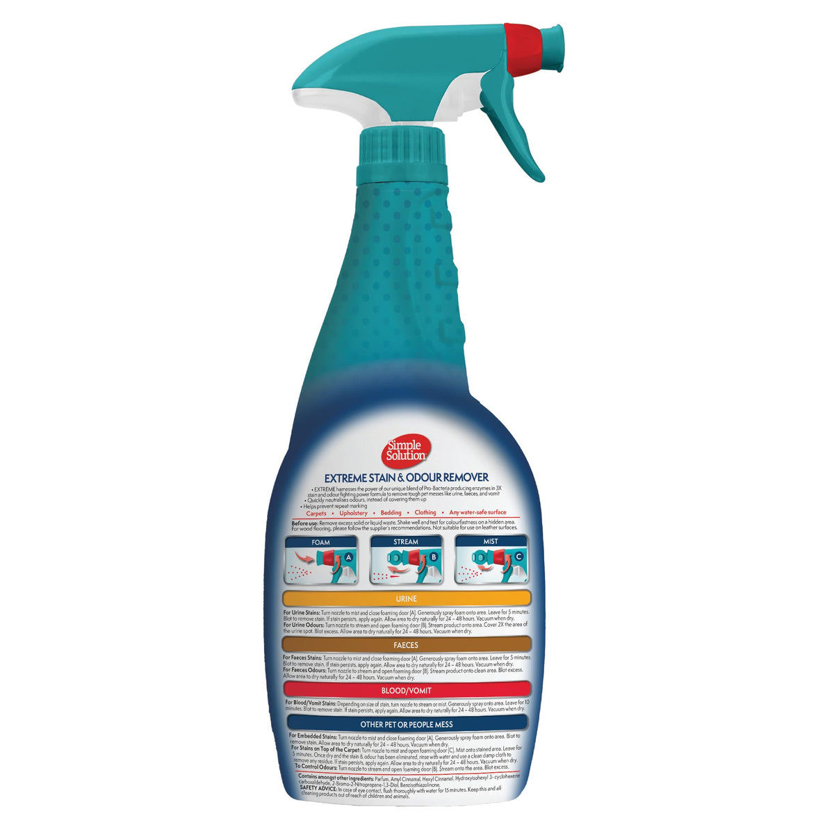 Simple Solution Extreme Pet Stain and Odour Remover Triple Strength 500ml