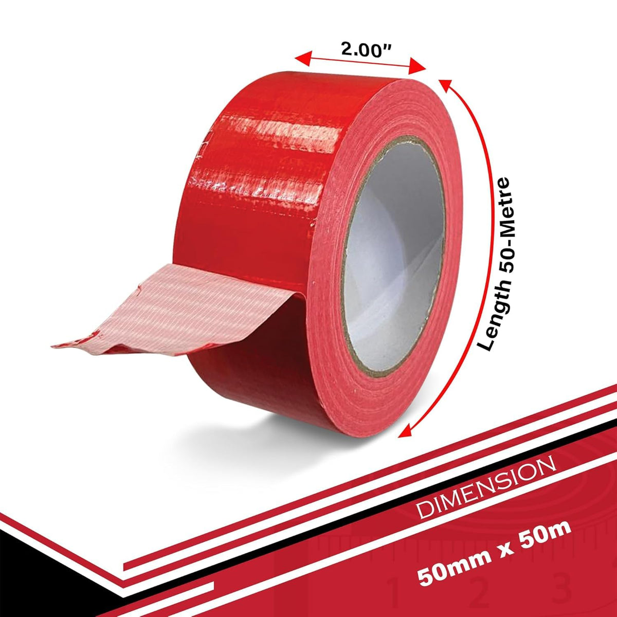 JeeJaan® 3 Rolls of Yellow Duct Tape 50mm x 50m Heavy Duty Waterproof Gaffa Tape for Electrical Plumbing Use Strong Adhesive Durable Ideal for Sealing Fixing and Wrapping Projects