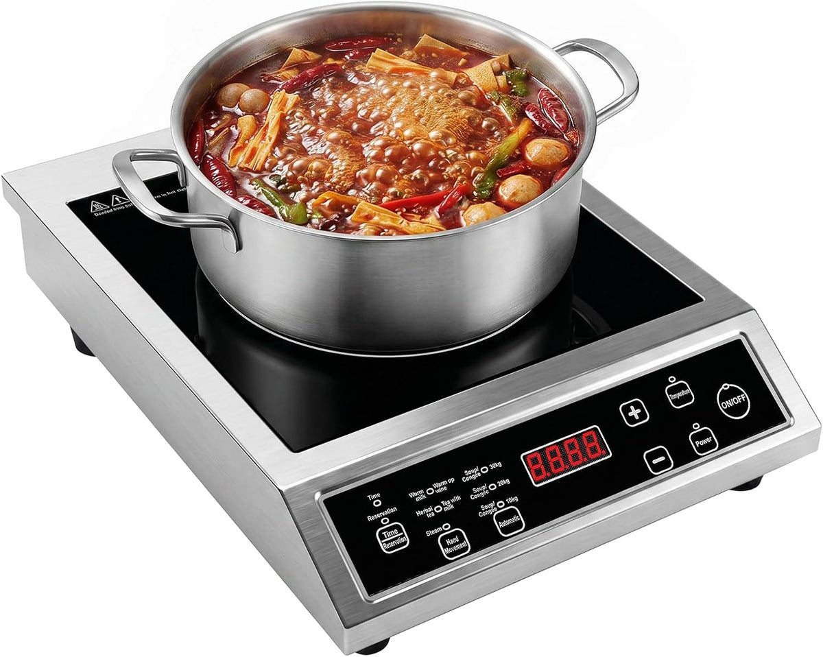 3500W Commercial Single Induction Cooker, Heavy Duty Touch Control Hob