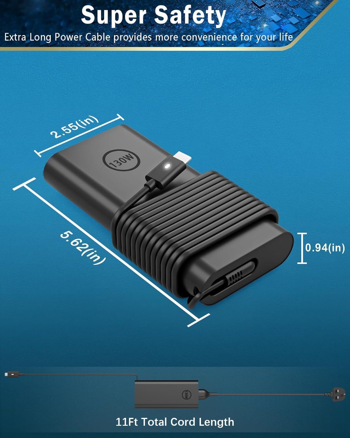 65W 45W Laptop Charger Compatible with Dell inspiron 11 13 14 15 17 3000 5000 7000 Series laptops Round Connects Chargers（ 4.5mm*3.0mm and 7.4 * 5.0mm）