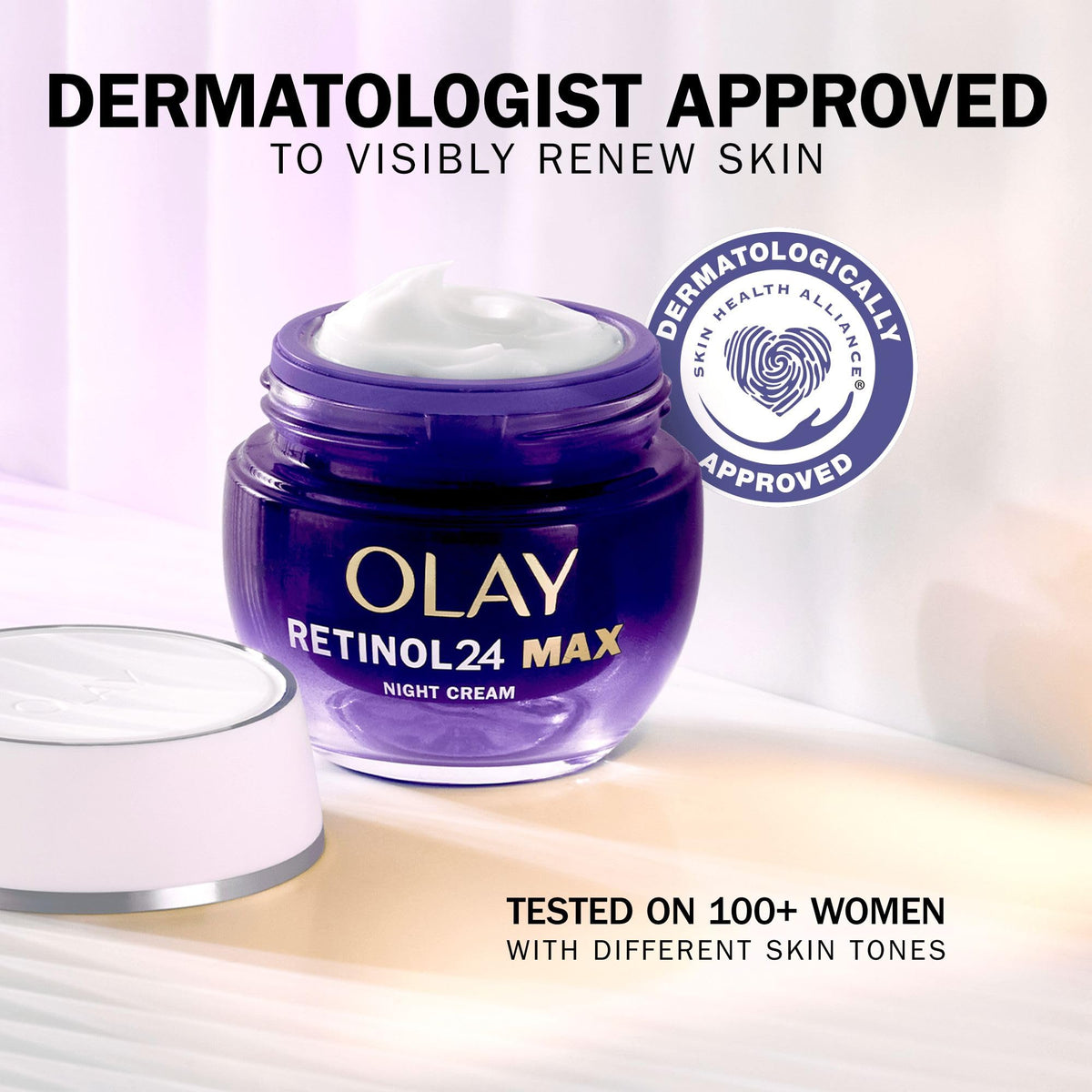 Olay Retinol 24 Night Cream Face Moisturiser, 50ml