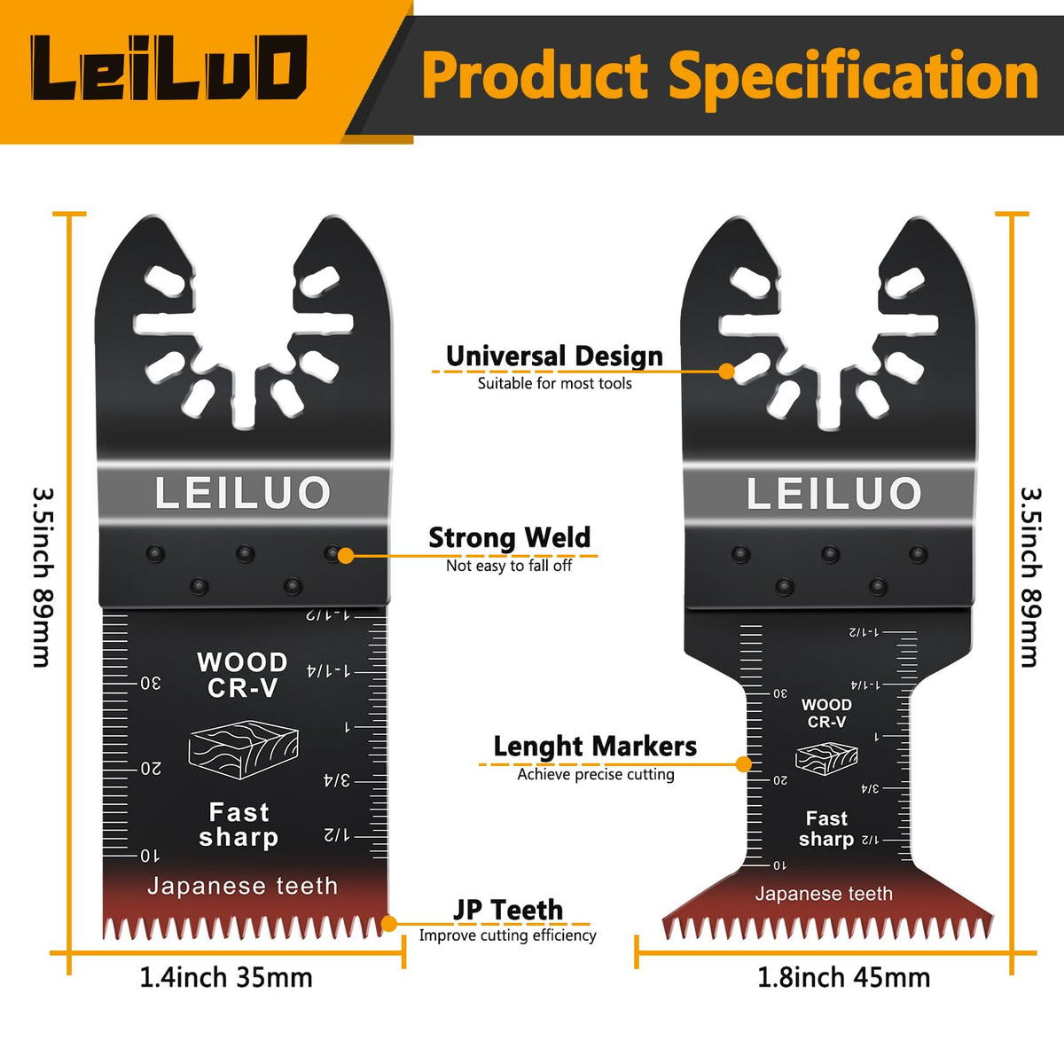 LEILUO 6Pcs Multitool Hook Blade, Multi Tool Hook Knife Blade Set