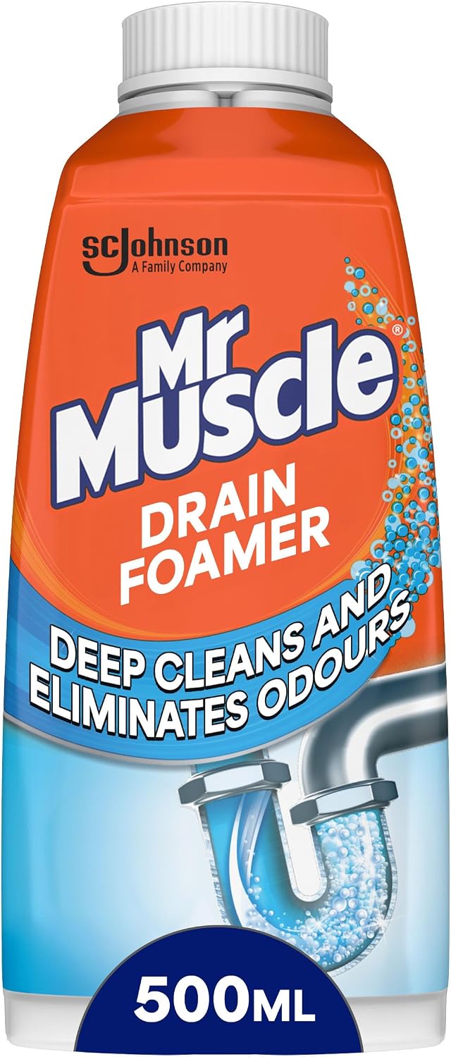 Mr Muscle Drain Foamer (500 ml) Drain Cleaning Foam to Unblock & Eliminate Odour