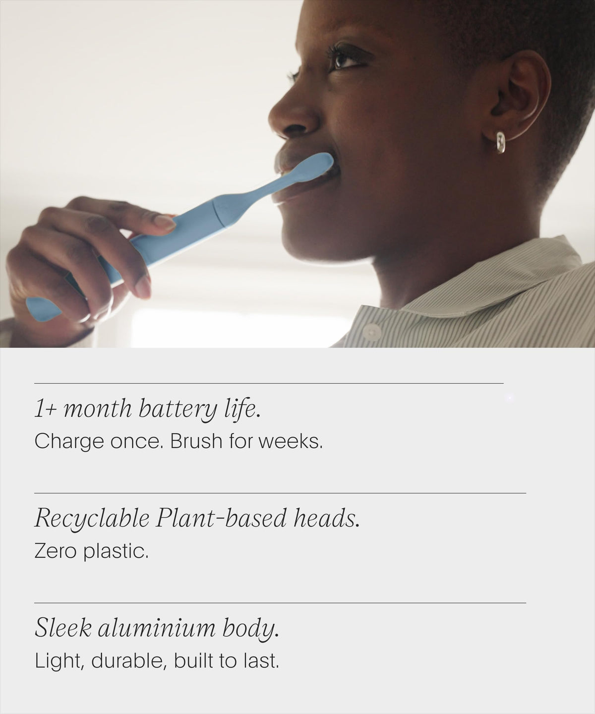 SURI Recyclable Electric Toothbrush Heads | Core & Pro Compatible | Long Lasting Replacement Heads | Pack of 3 | Winter Fern