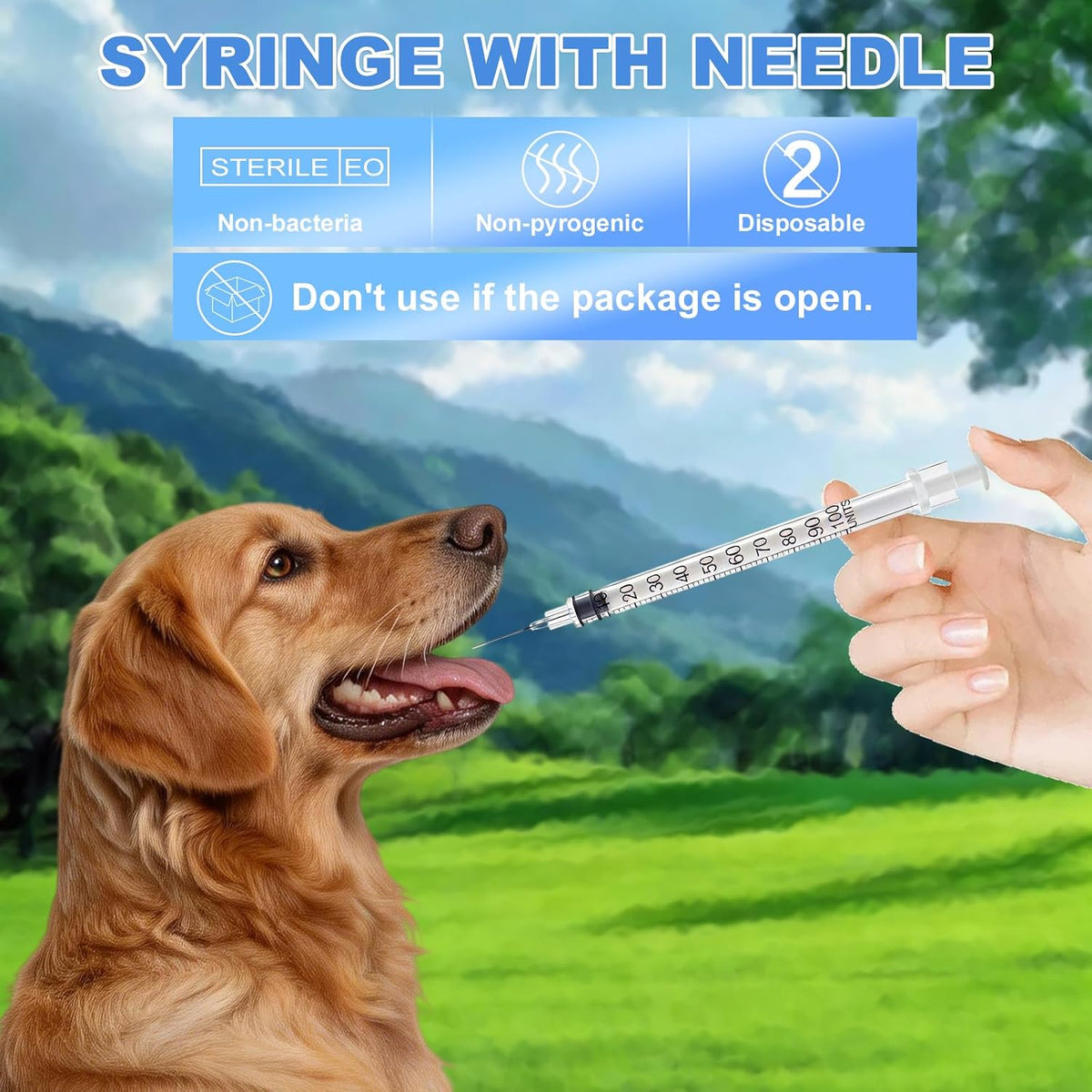 1ml Syringes 31G 8mm, 20-Pack Individually Sealed