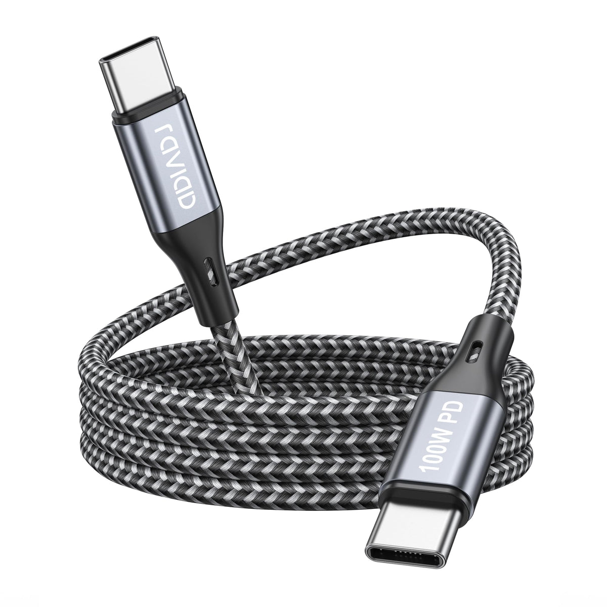 RAVIAD 100W USB C to USB C Charger Cable 2M 2Pack, USBC to USBC Cable 5A