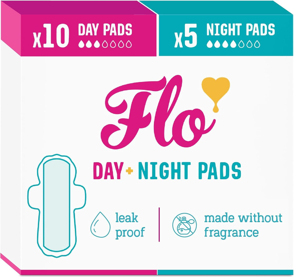Flo Bamboo Period Pads - 10 Day & 5 Night