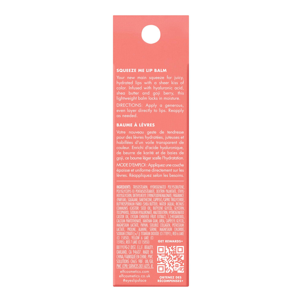 e.l.f. Squeeze Me Lip Balm Duo, Moisturizing Lip Balm for a Sheer Tint of Colour, Infused with Hyaluronic Acid, Vegan & Cruelty-Free, CHERRY/BUBBLEGUM