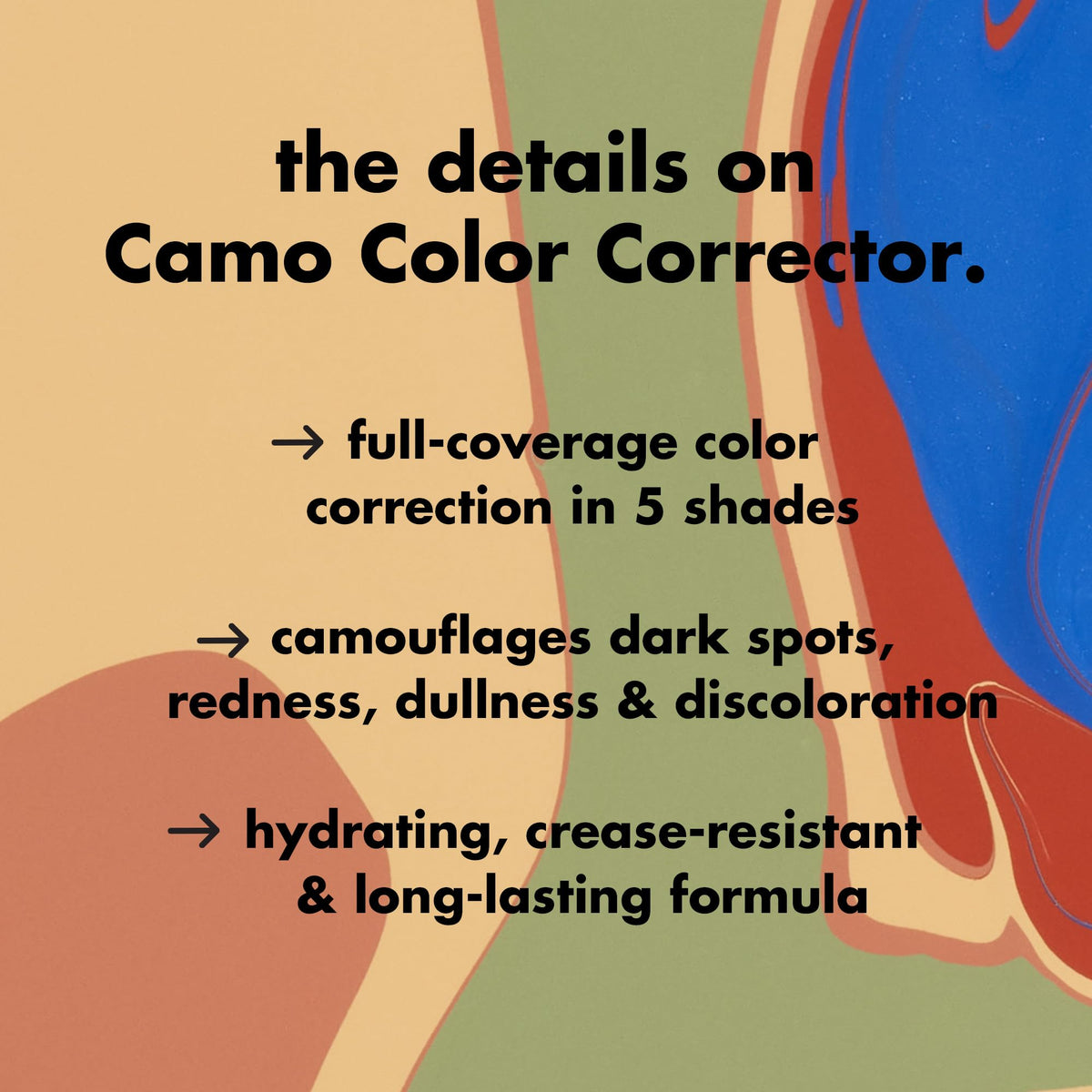 e.l.f. Camo colour Corrector, Hydrating & Long-Lasting Colour Corrector For Camouflaging Discolouration, Dullness & Redness, Vegan & Cruelty-Free, Peach