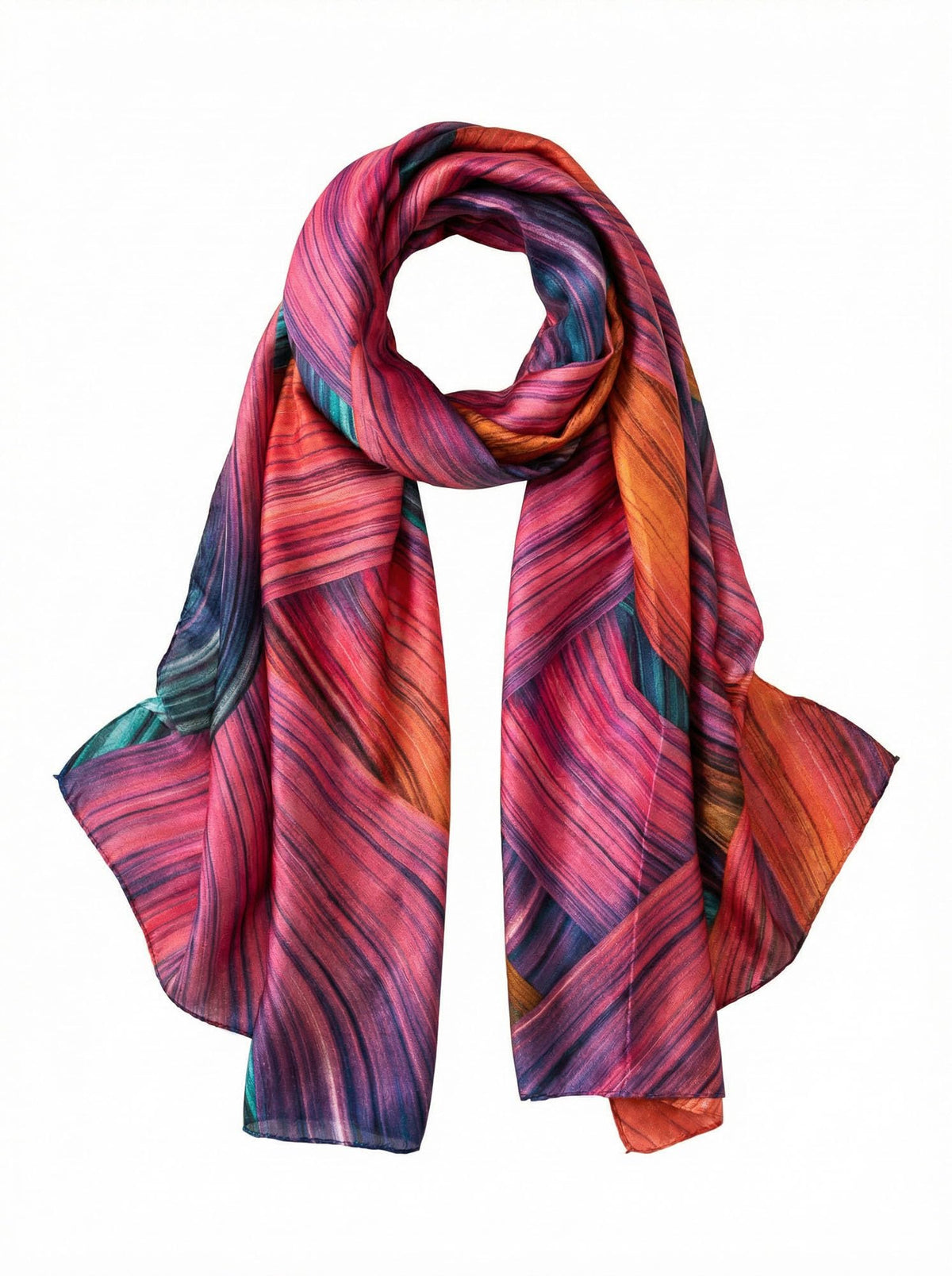 Trillion London® Silk Shawl Birthday Gifts for Women - Designer Silk Scarf
