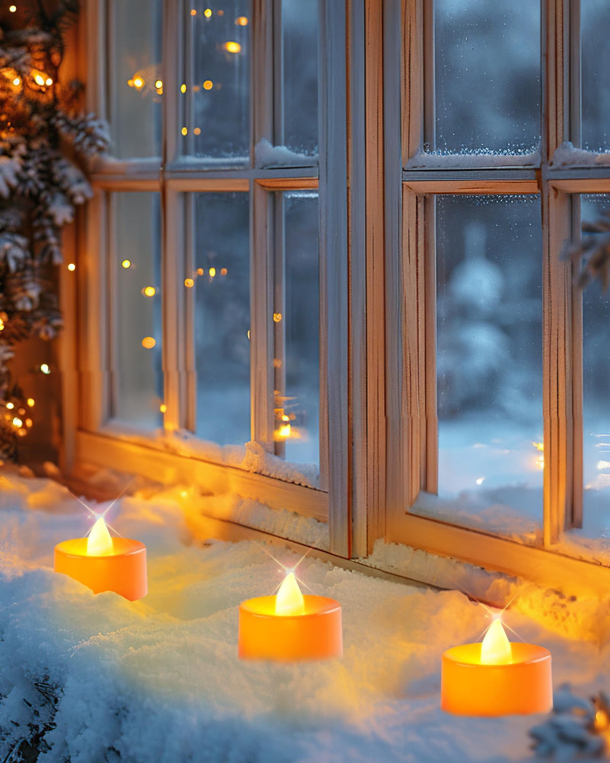 AMAGIC 100 Pack LED Flameless Candle Tea Lights Fake Electric Battery