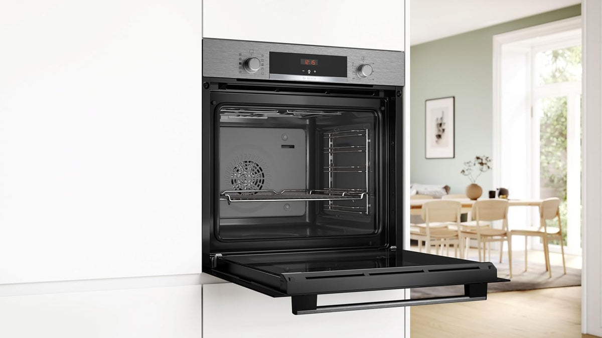 Bosch Series 4 HQA534BS3B Built-in Single Oven, A+ Rated, Brushed Steel