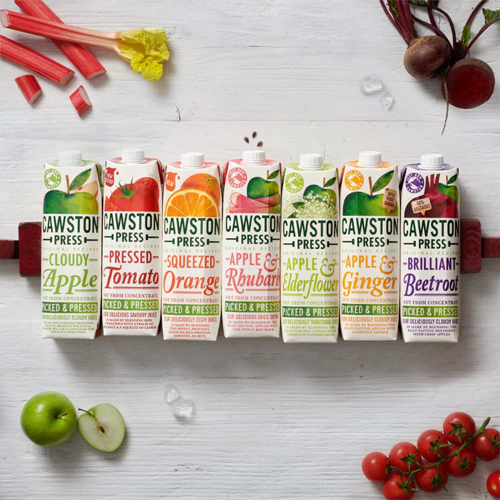 Cawston Press Brilliant Beetroot Pressed Juice 1 litre (Pack of 6) - Pure Pressed Beetroot, Vegan, No Added Sugar