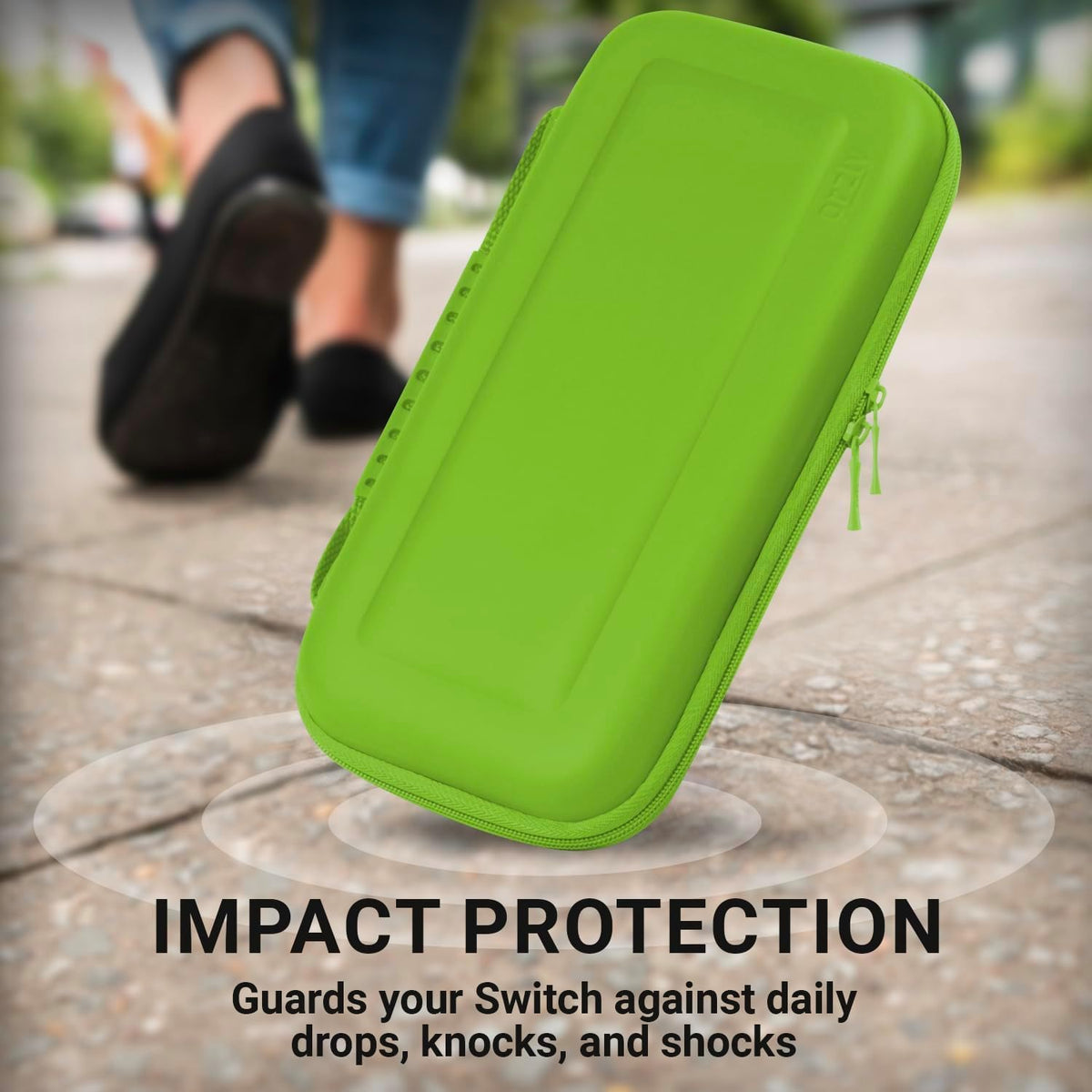 Orzly Carry Case for Nintendo Switch Lite Protective Hard Shell Portable Travel Carry Case with Storage for Accessories & Game Cartridges (Red & White)