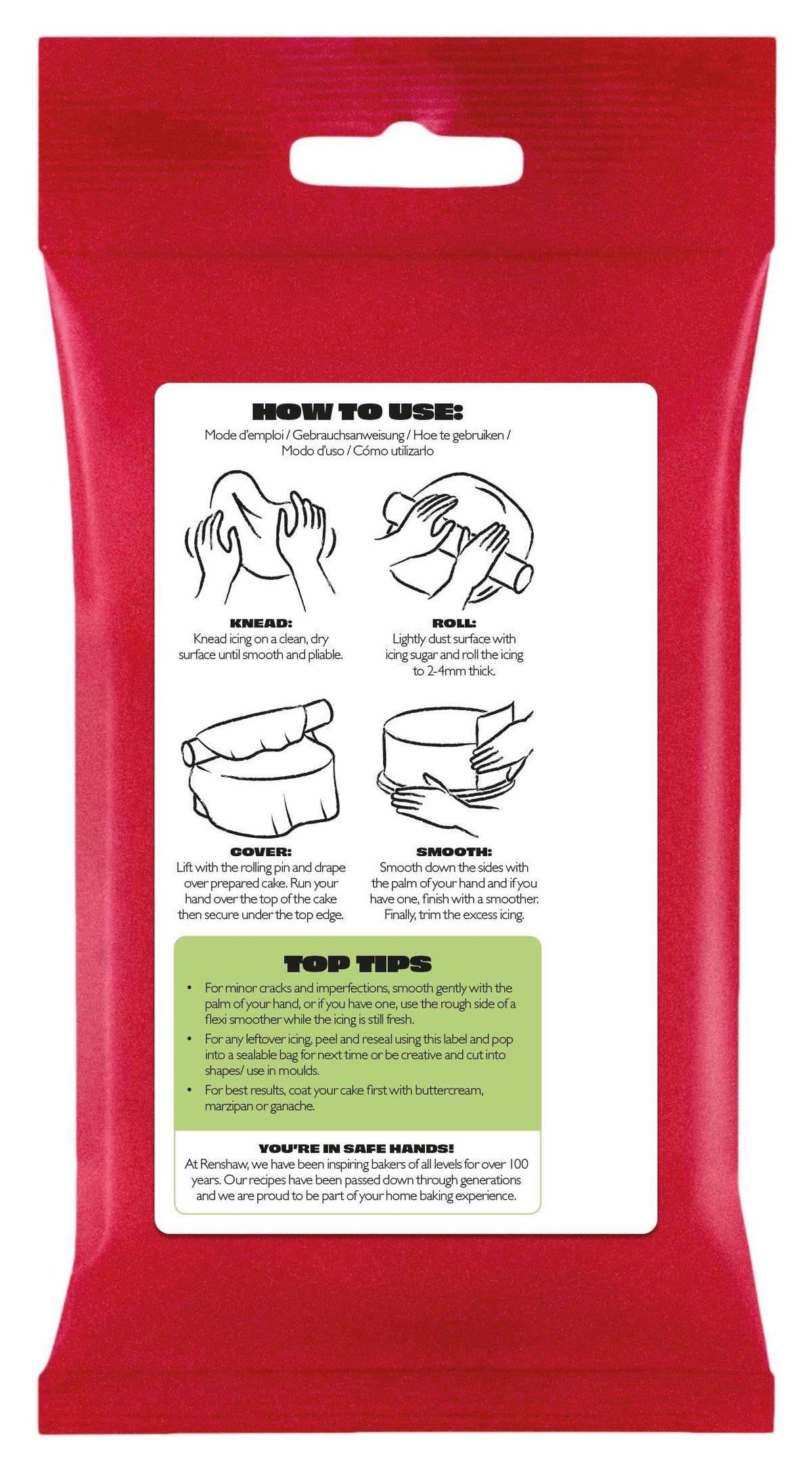 Renshaw White Ready to Roll Fondant Icing, 500 g (Pack of 1)