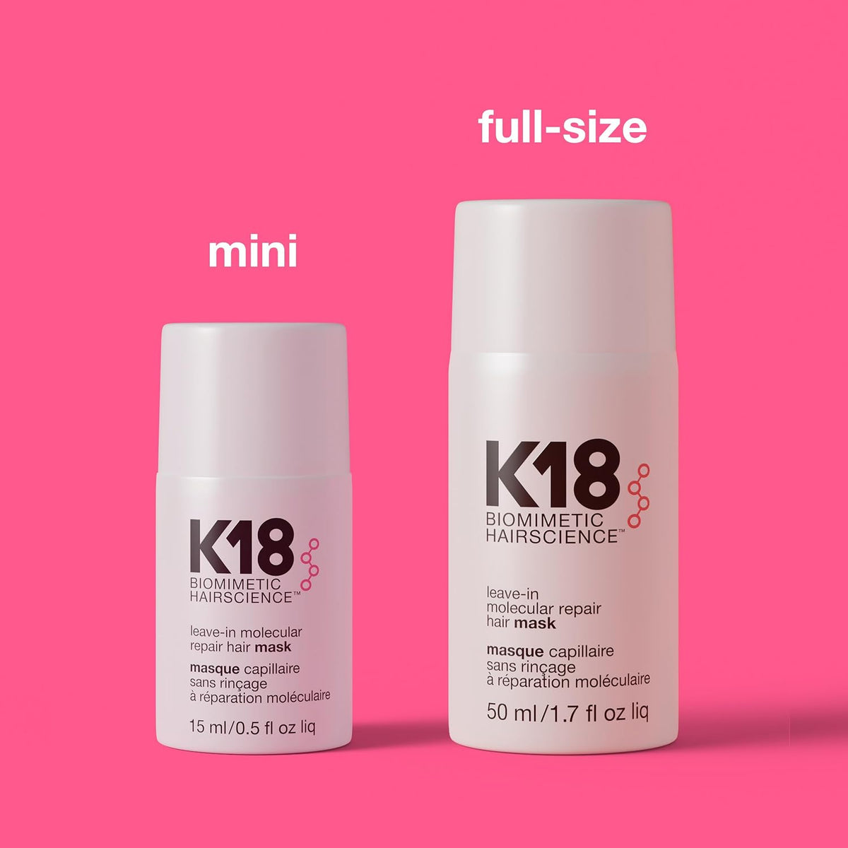 K18 Leave-In Molecular Hair Mask, Repairs Dry or Damaged Hair, Reverse Hair Damage from Bleach, Colour, Chemical Services & Heat
