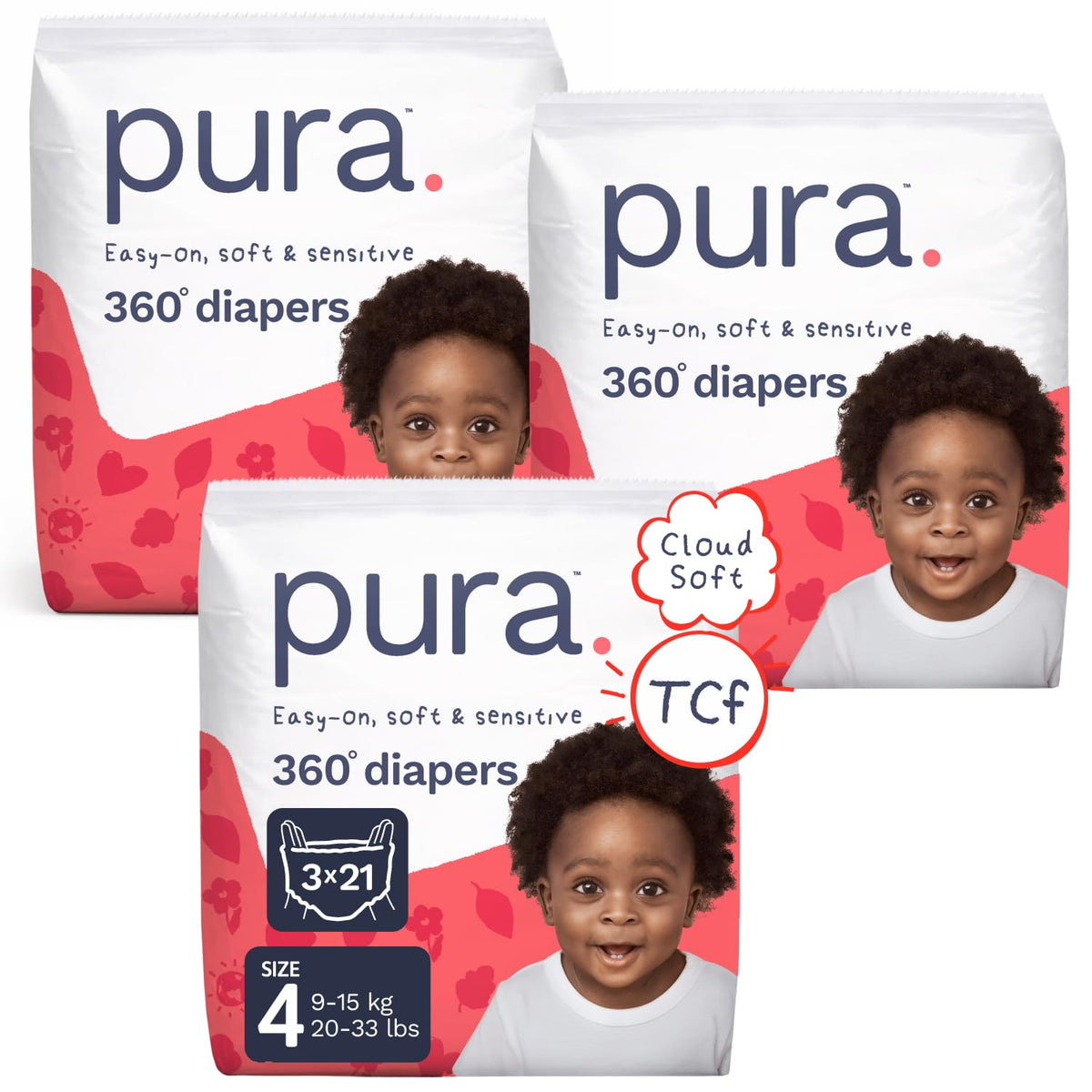 Pura Nappy Pants Size 9 (22kg+) 45 Count Sensitive Skin