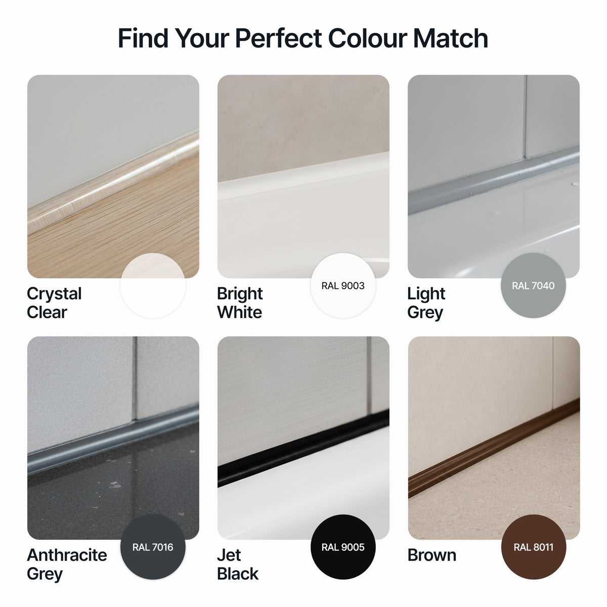 Hemway Kitchen & Bathroom Crystal Clear Sealant & Adhesive 300ml 3 Pack