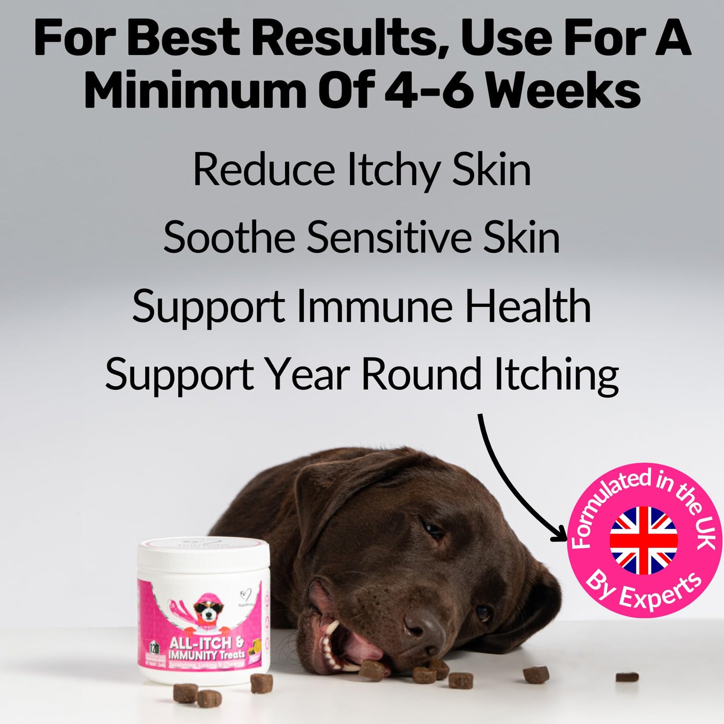 NutriPaw All-Itch Immunity Treats For Dogs - Soothe Itchy Paws, Eyes, Ears, Skin - Stop Itching, Licking, Scratching - Perfect for Small, Medium & Large Dogs - Supports Seasonal Itching