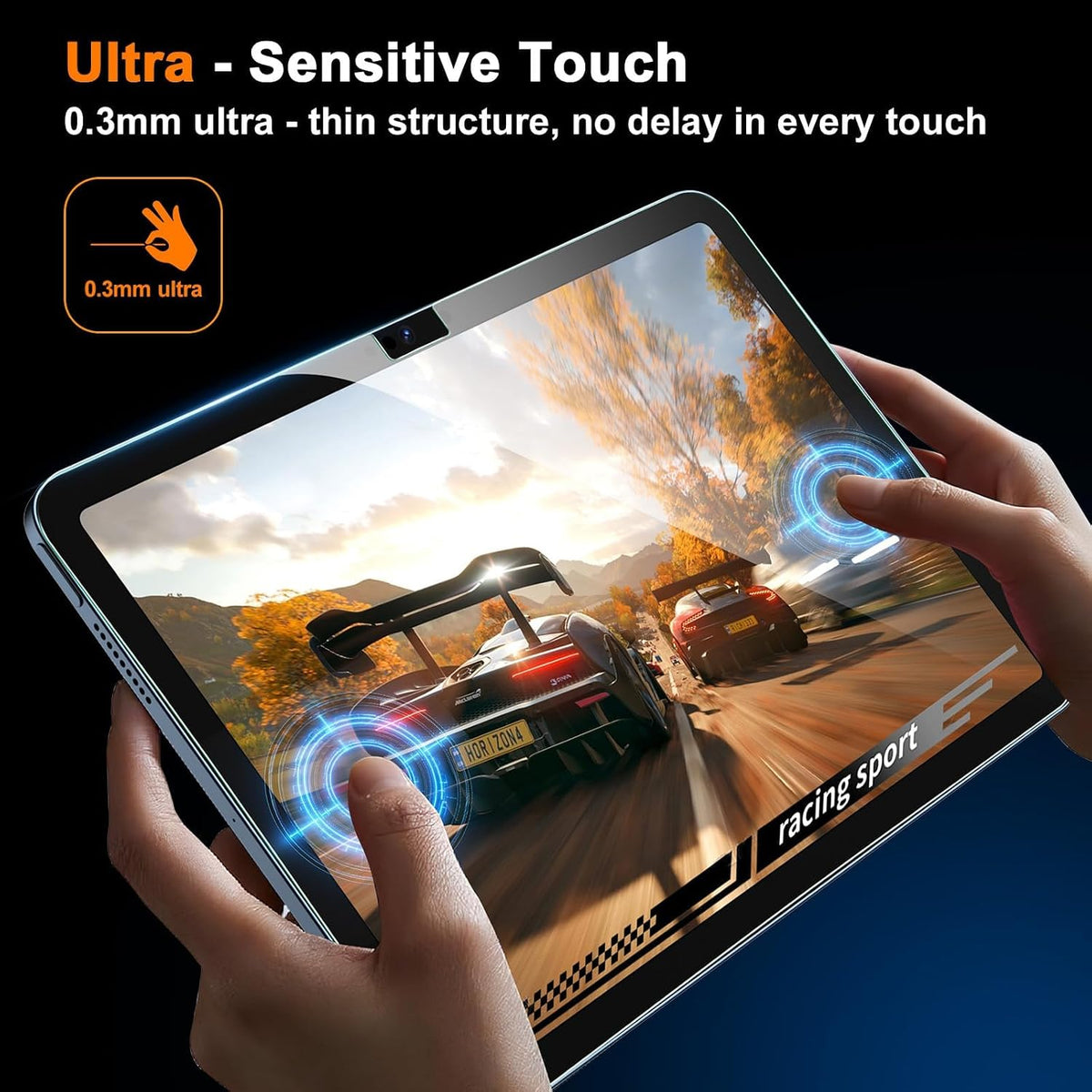 TOPESCT 2-Pack Screen Protector for iPad (A16) 11th/10th Generation (2025/2022,11 inch/10.9 Inch),9H Tempered Glass Film (iPad 11th/10th Generation（2025/2022), 2 Pack