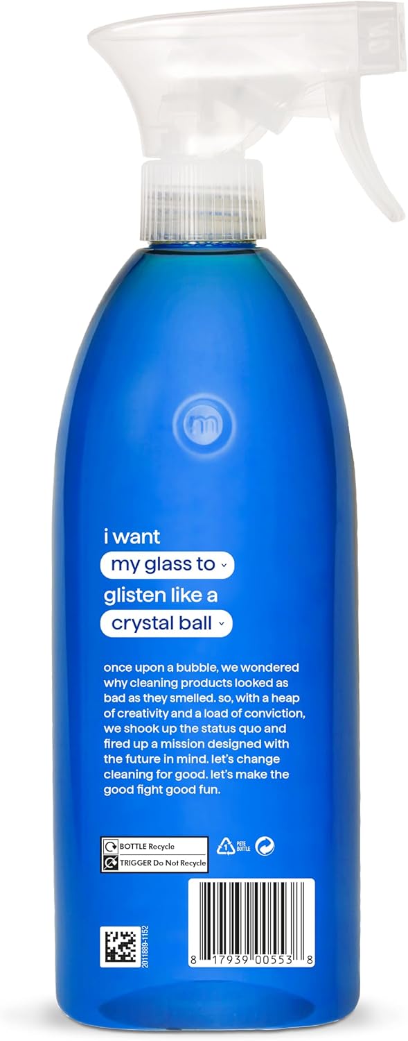 Method Glass Cleaner Spray, Mint, Windows & Mirrors, 828ml