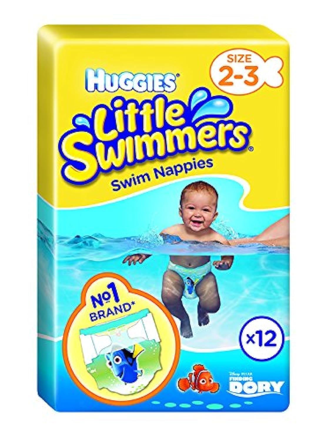 Huggies Little Swimmers, Swim Nappies, Size 5-6 - 33 Pants - Maximum Protection Swimming Nappies with Leak Guards - All-Round Stretchy Waistband
