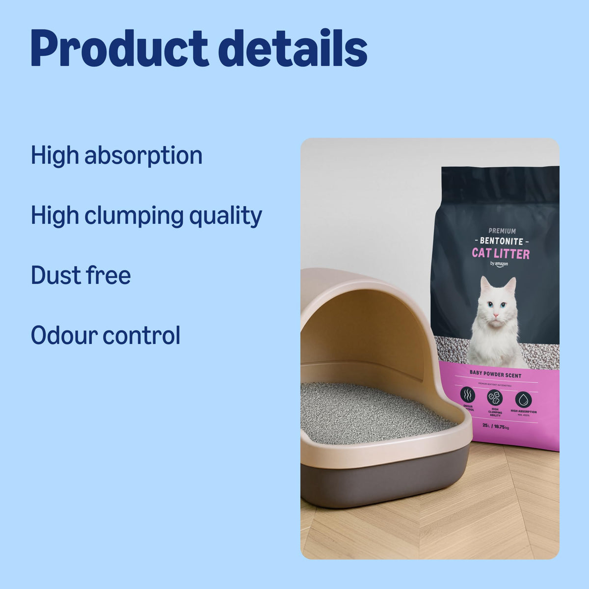 by Amazon Clumping Corn Cat Litter, Unscented, 10 L (Pack of 1) (Previously a Lifelong brand, same product)