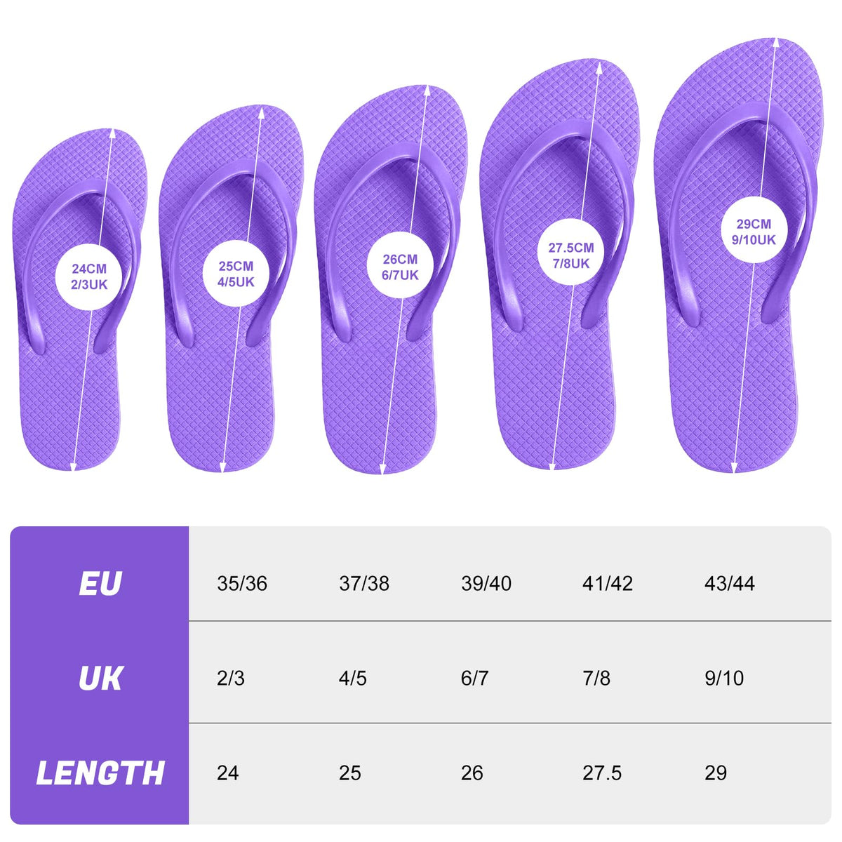 Women's Non-Slip Flip Flops Ultra Lightweight Basic Thongs Rubber Soft Slide Slip-on Shoes Beach Pool Shower Sandals