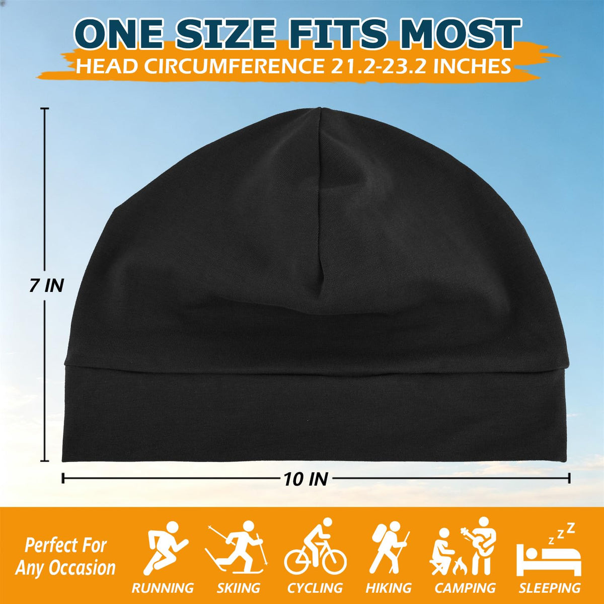 EINSKEY 100% Cotton Skull Caps for Men, Multipurpose Daily Wear Beanie Hat