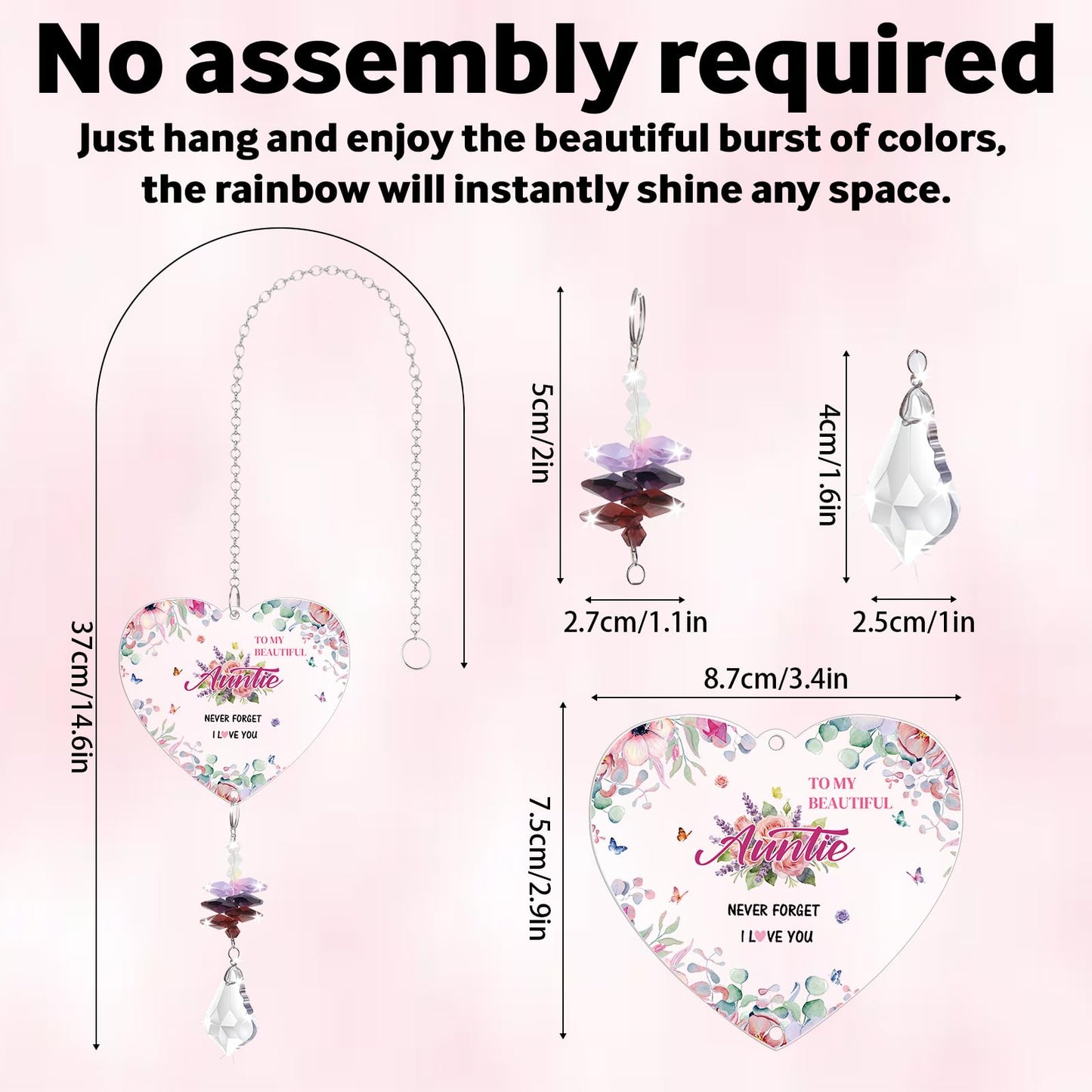 Gifts For Mum, Crystal Suncatcher, Mum Birthday Gifts From Daughters & Sons, Mothers Day For Gifts, Presents For Mummy On Christmas, Valentine's Day, Mother's Day