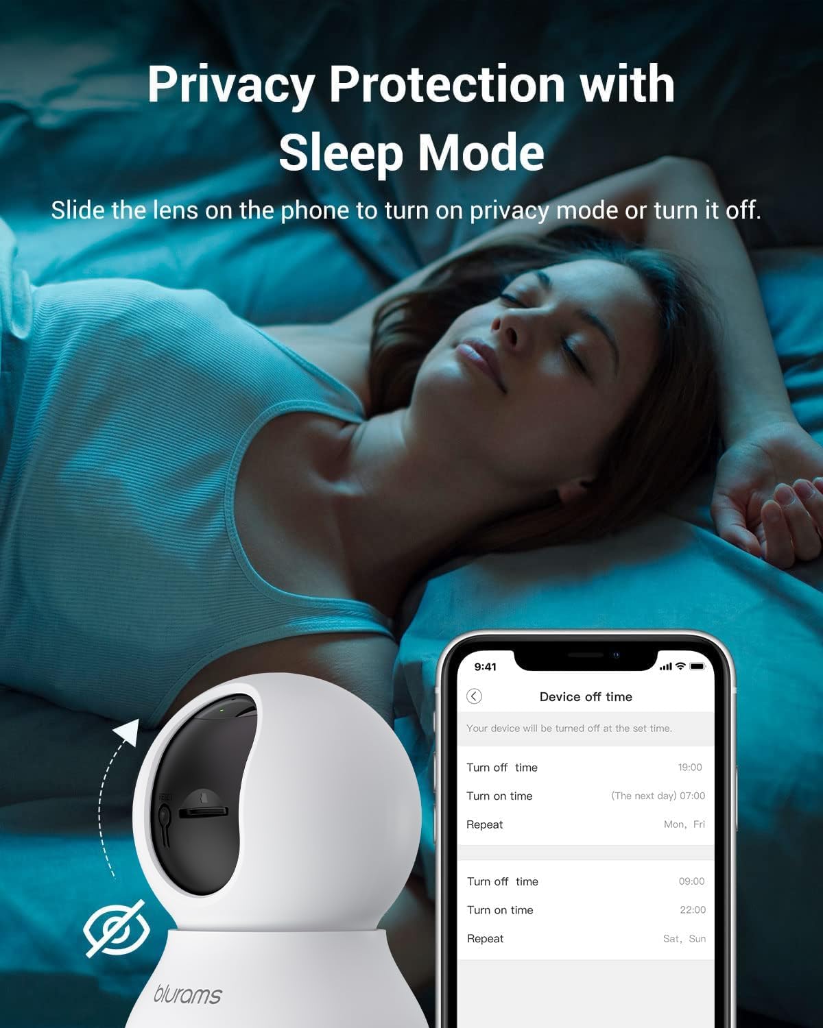 blurams Pet Camera 2K, Indoor Cameras, Dog Camera, 360° Home Security Cameras, Color Night Vision, Motion Tracking, 2-Way Talk, Cloud&SD, APP Control, Compatible with Alexa