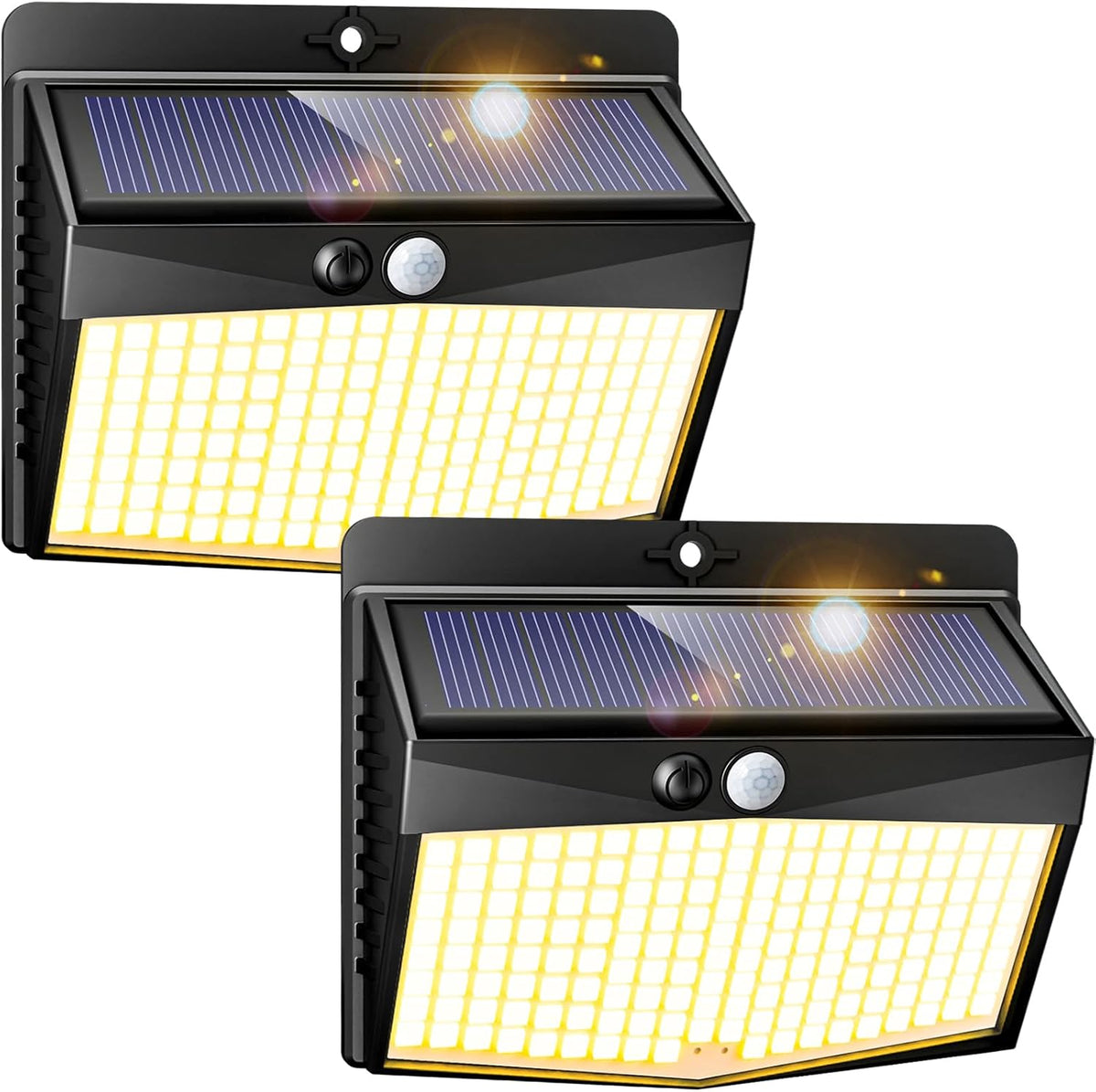 Peasur Solar Security Light Outdoor Motion Sensor, 168 LED Waterproof Solar Wall Light with 3 Modes, PIR Outdoor Sensor Light for Fence, Front Door, Garden, Garage, 1 Pack