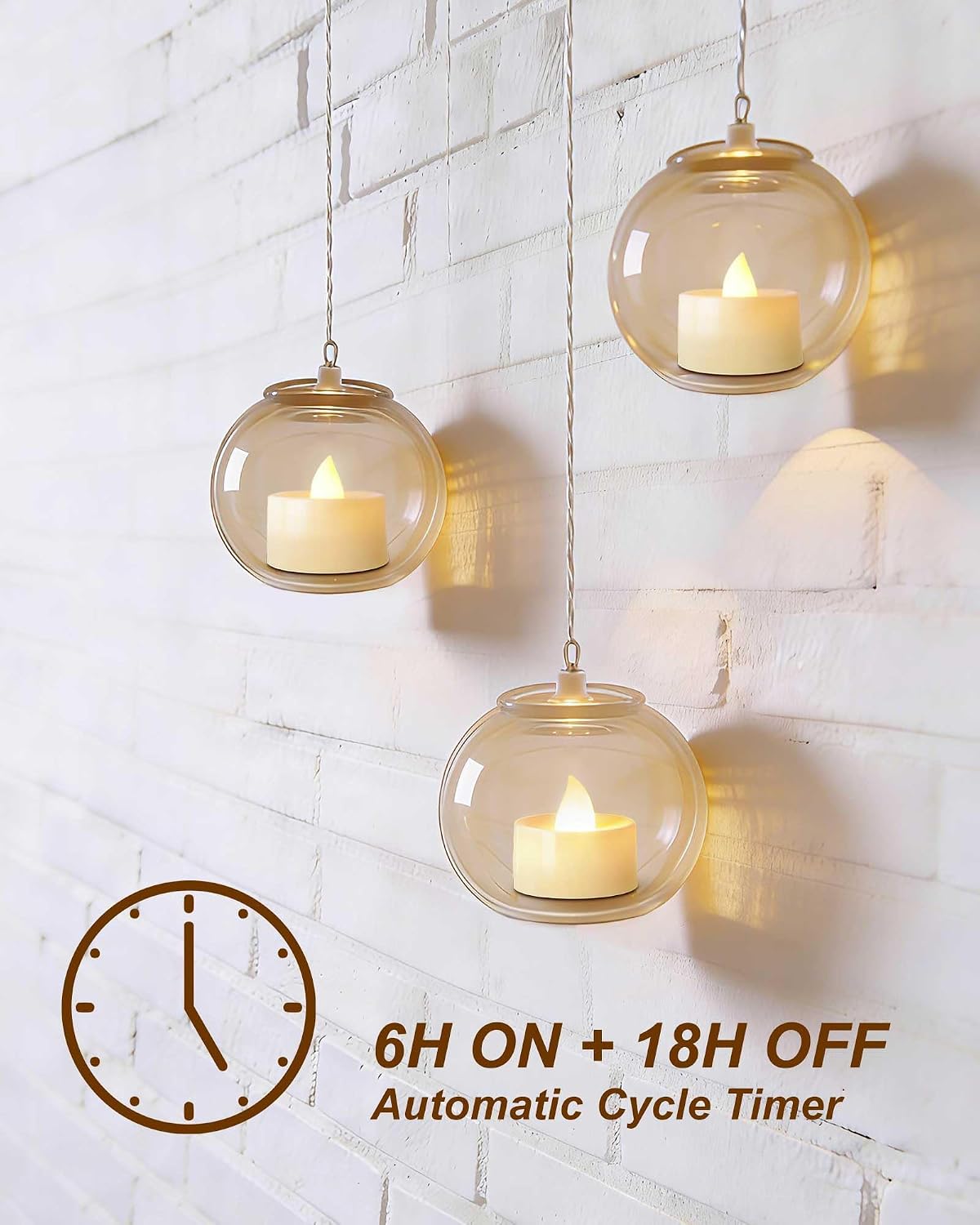 Homemory Led Battery Operated Tea Lights, Fake Electric Flickering Candles