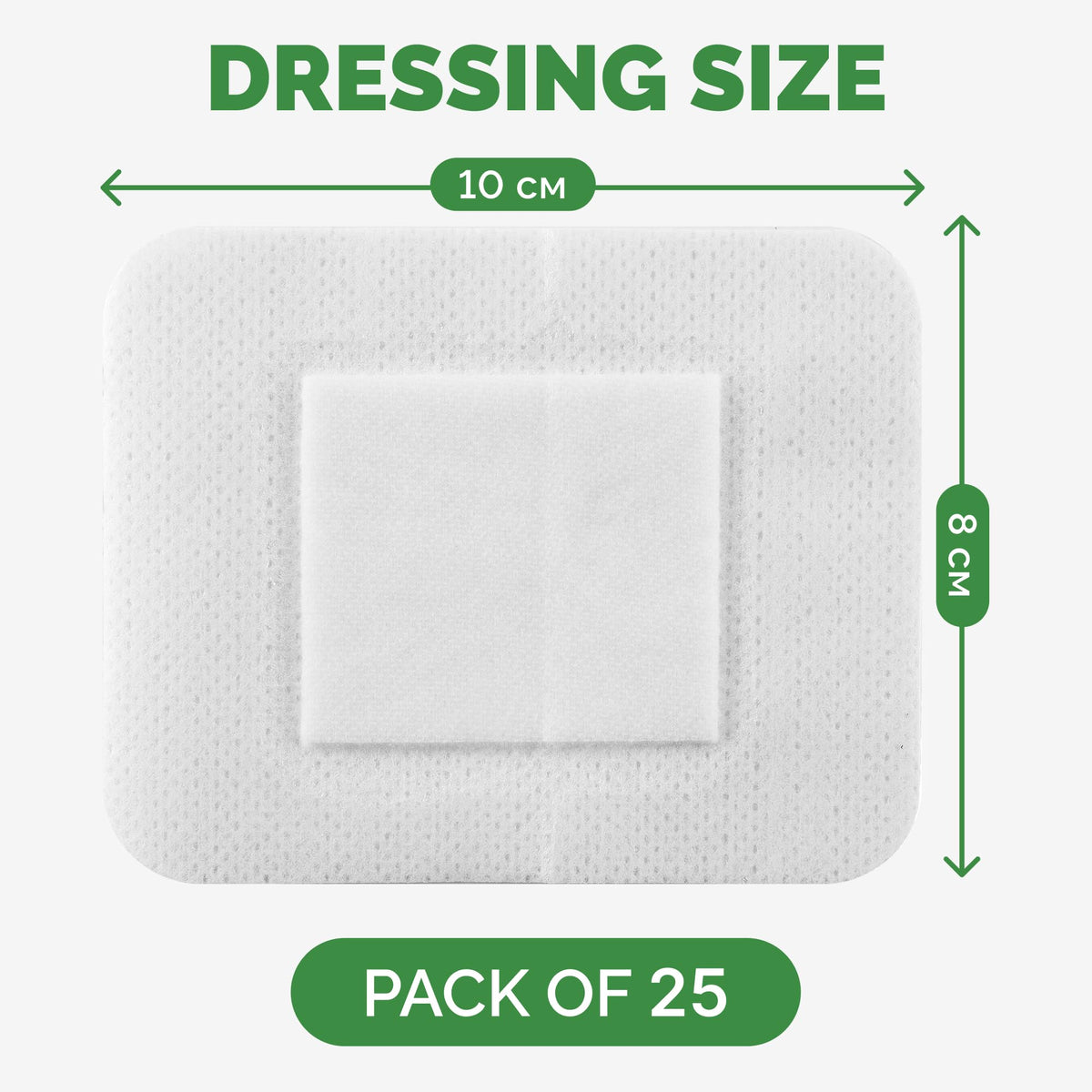 Sterile Adhesive Wound Dressings – Pack of 30 Assorted Sizes (6×7, 8×10, 8×15) – Individually Wrapped, Breathable Surgical Plasters for Post-Operative Wound Care & Medical Device Fixation