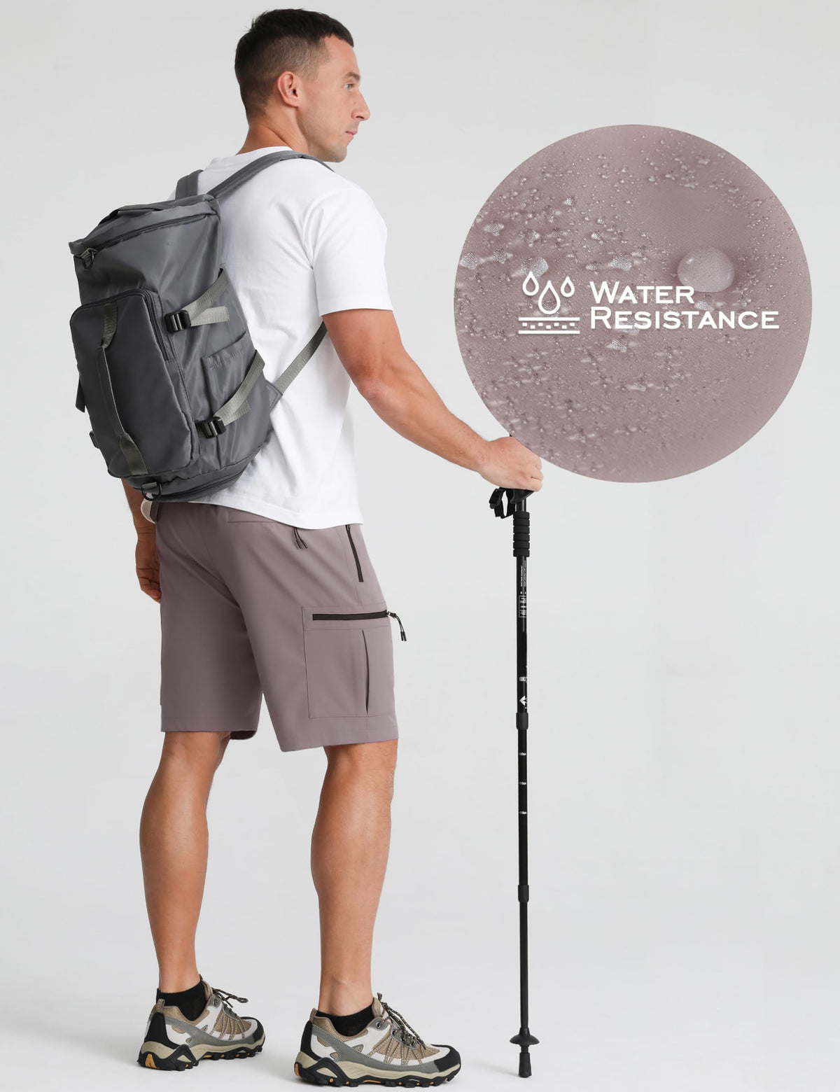 APTRO Mens Cargo Hiking Shorts Outdoor Lightweight Golf Casual Shorts for Men with 5 Zipper Pockets