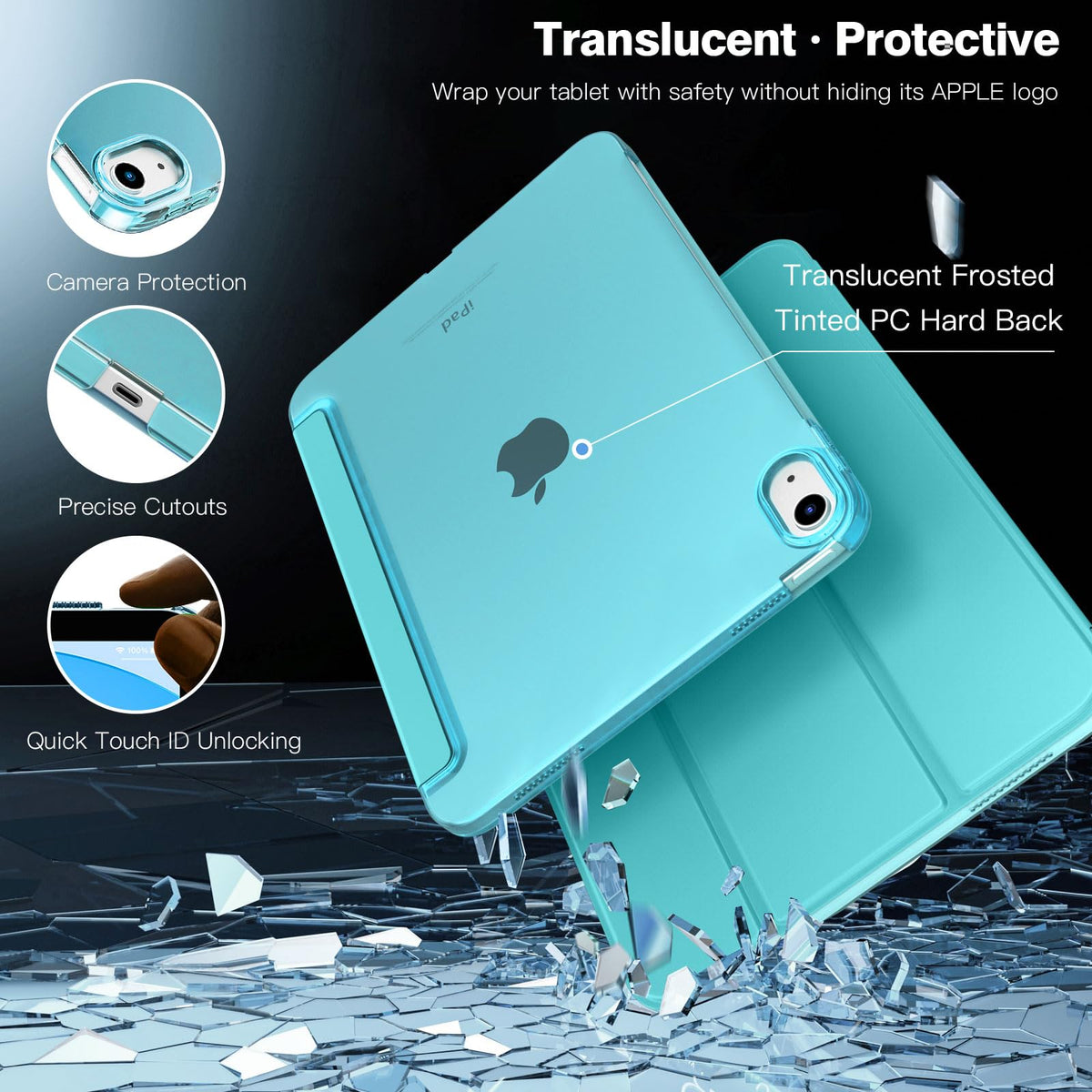 TiMOVO Case for iPad A16 11th Gen 11"/10th Gen 10.9", Abyss Blue