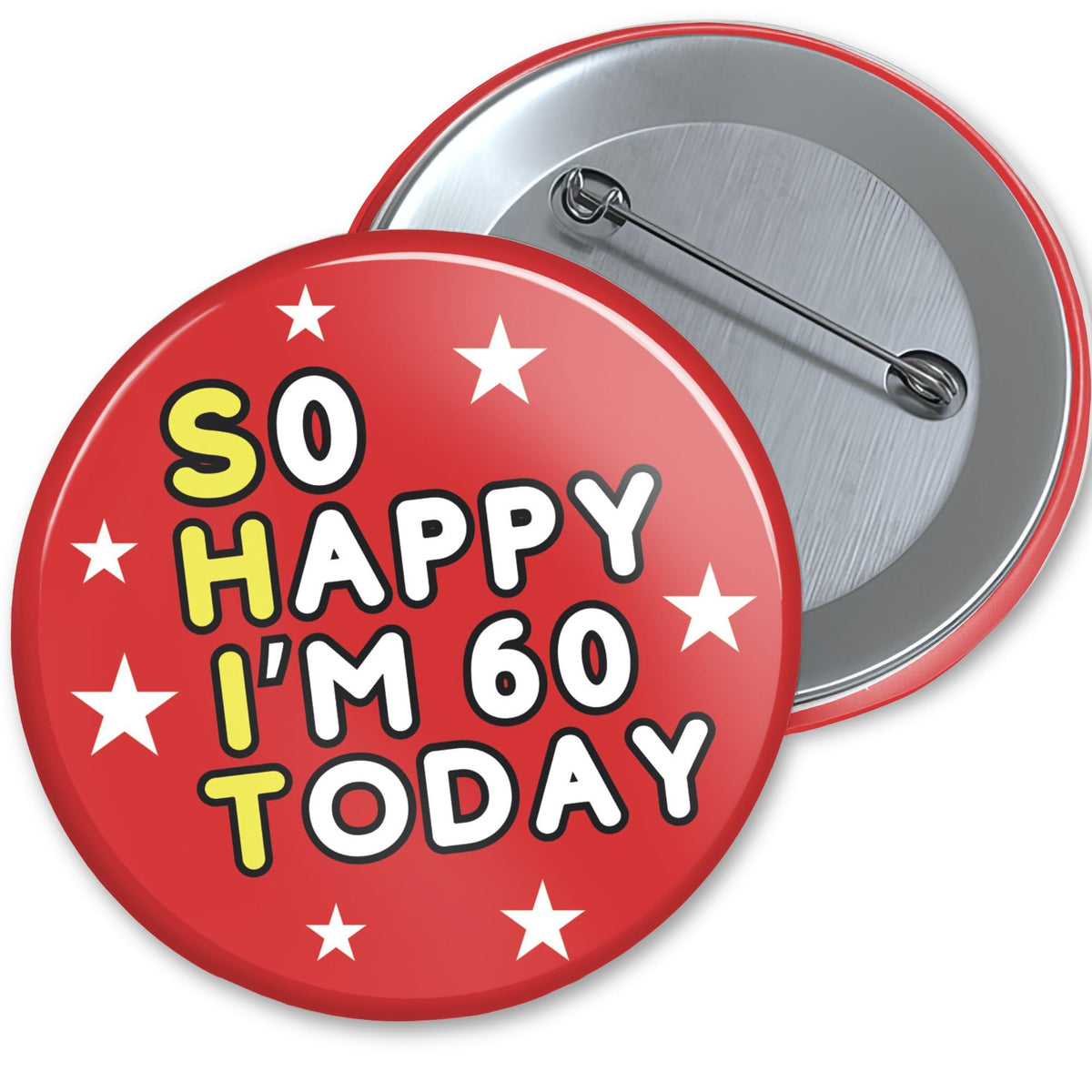 Birthday Badge 76mm With Metal Back