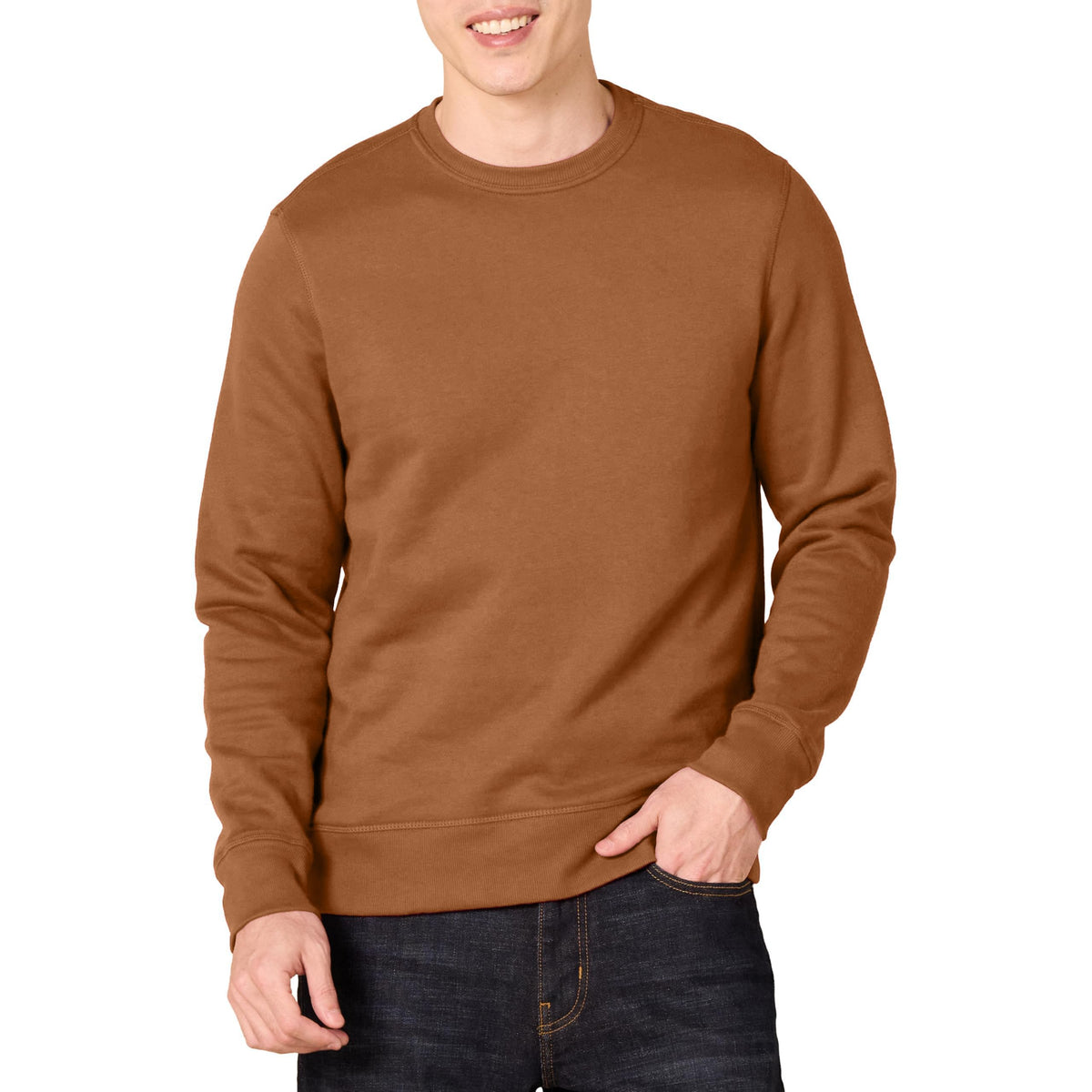 Amazon Essentials Men's Fleece Crew Neck Sweatshirt (Available in Big & Tall)