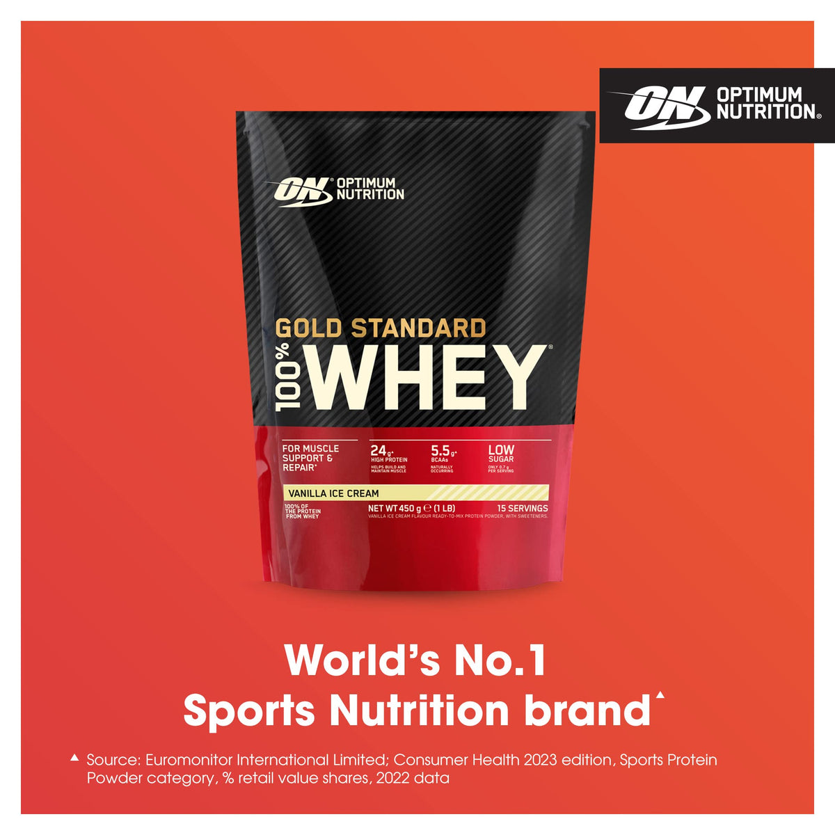 Optimum Nutrition Gold Standard 100% Whey Muscle Building and Recovery Protein Powder With Naturally Occurring Glutamine and BCAA Amino Acids, Double Rich Chocolate Flavour, Pack of 24, 24 x 31g