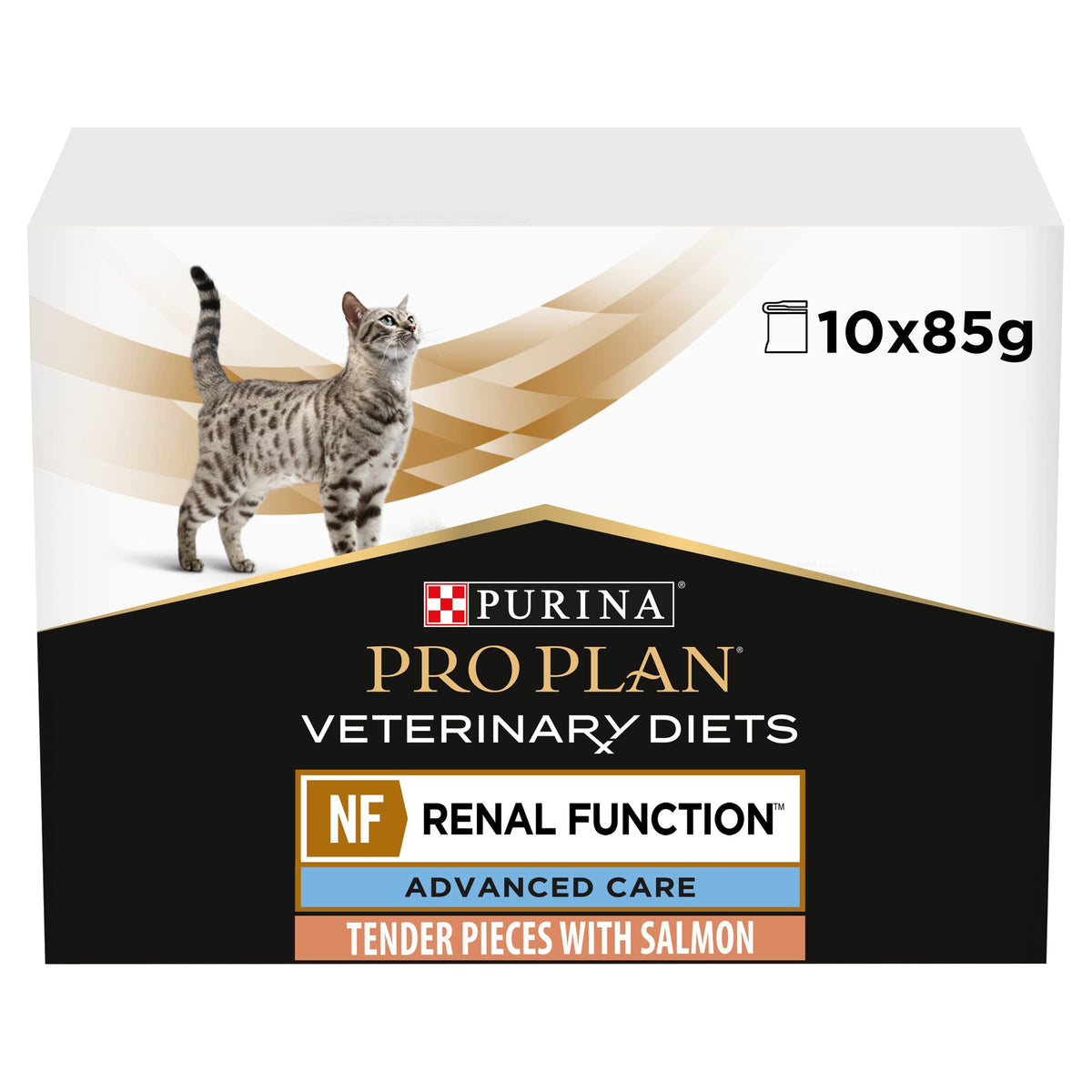PRO PLAN VETERINARY DIETS UR Urinary Chicken Wet Cat Food 10x85g (Pack of 4)