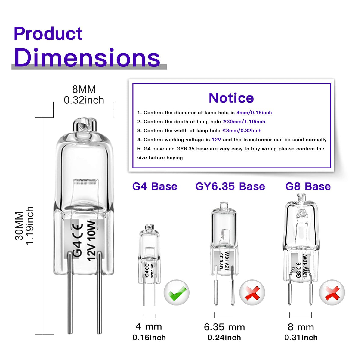 G4 Halogen Light Bulbs 20W 12V, 12 Pack 2 Pin Light Bulbs Clear Capsule Lamp Bulb Warm White Dimmable for Ceiling Lights, Table Lamps, Cabinet Lights