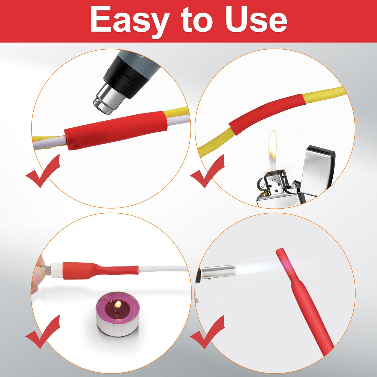 ASHINER Clear Heat Shrink Tubing Kit - 580Pcs EVA Material in 11 Sizes - Ideal for Electrical Insulation, Repairs, and Wire Connectors with User-Friendly Design and Storage Case