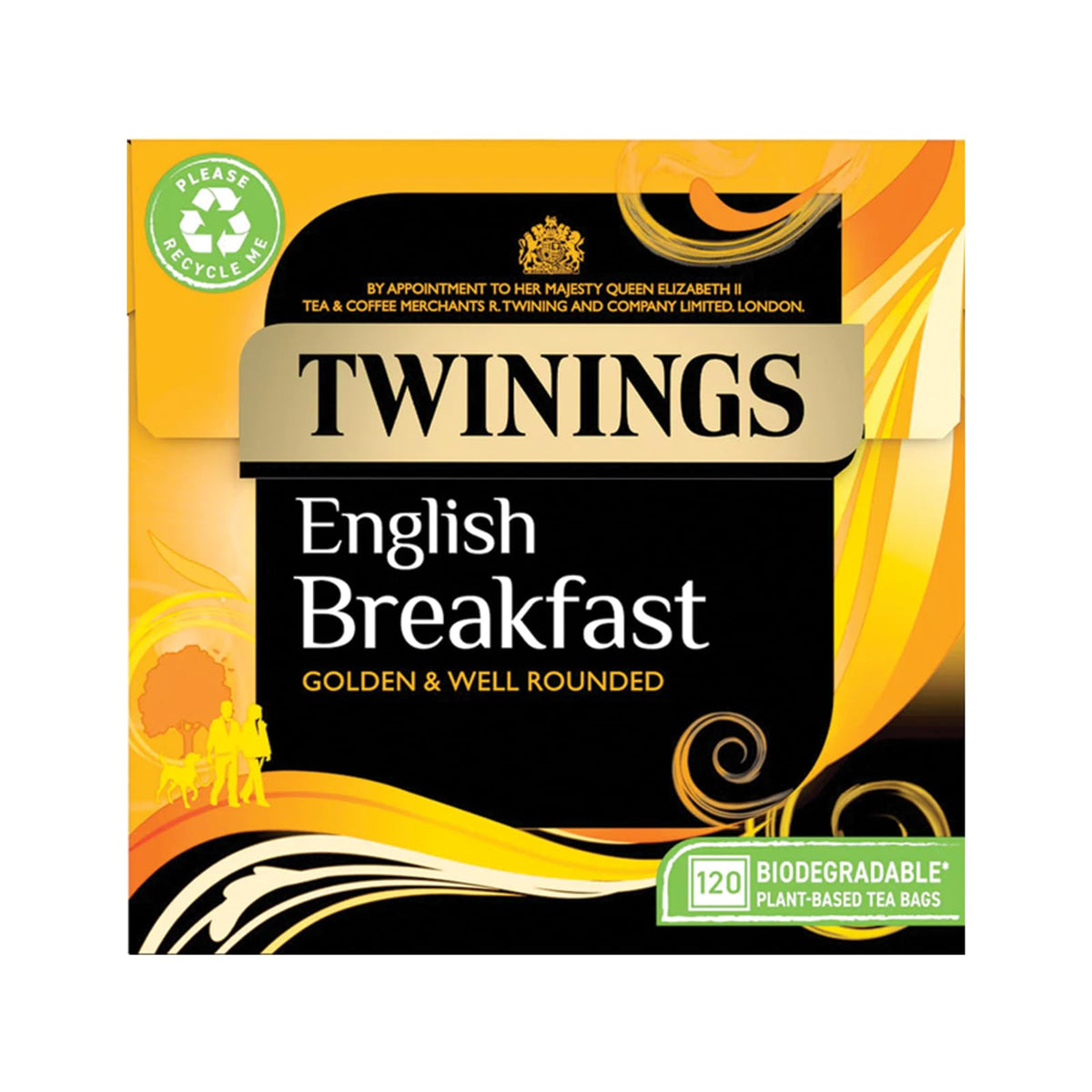 Twinings English Breakfast Tea, 4 x 80 Biodegradable Plant-Based Tea Bags