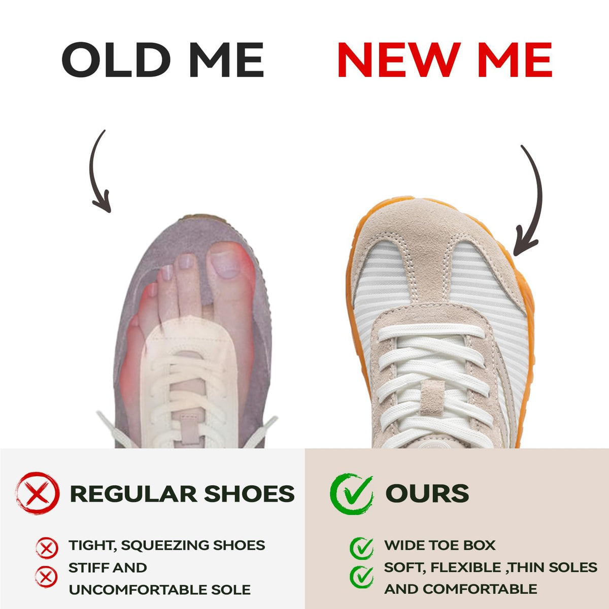 Barefoot Shoes Womens Mens Wide Toe Box Trainers Casual Sneakers Zero Drop
