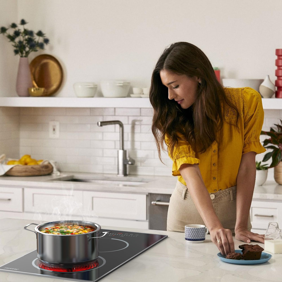 Portable Ceramic Hob, Pulg in Single Electric Hob 3600W